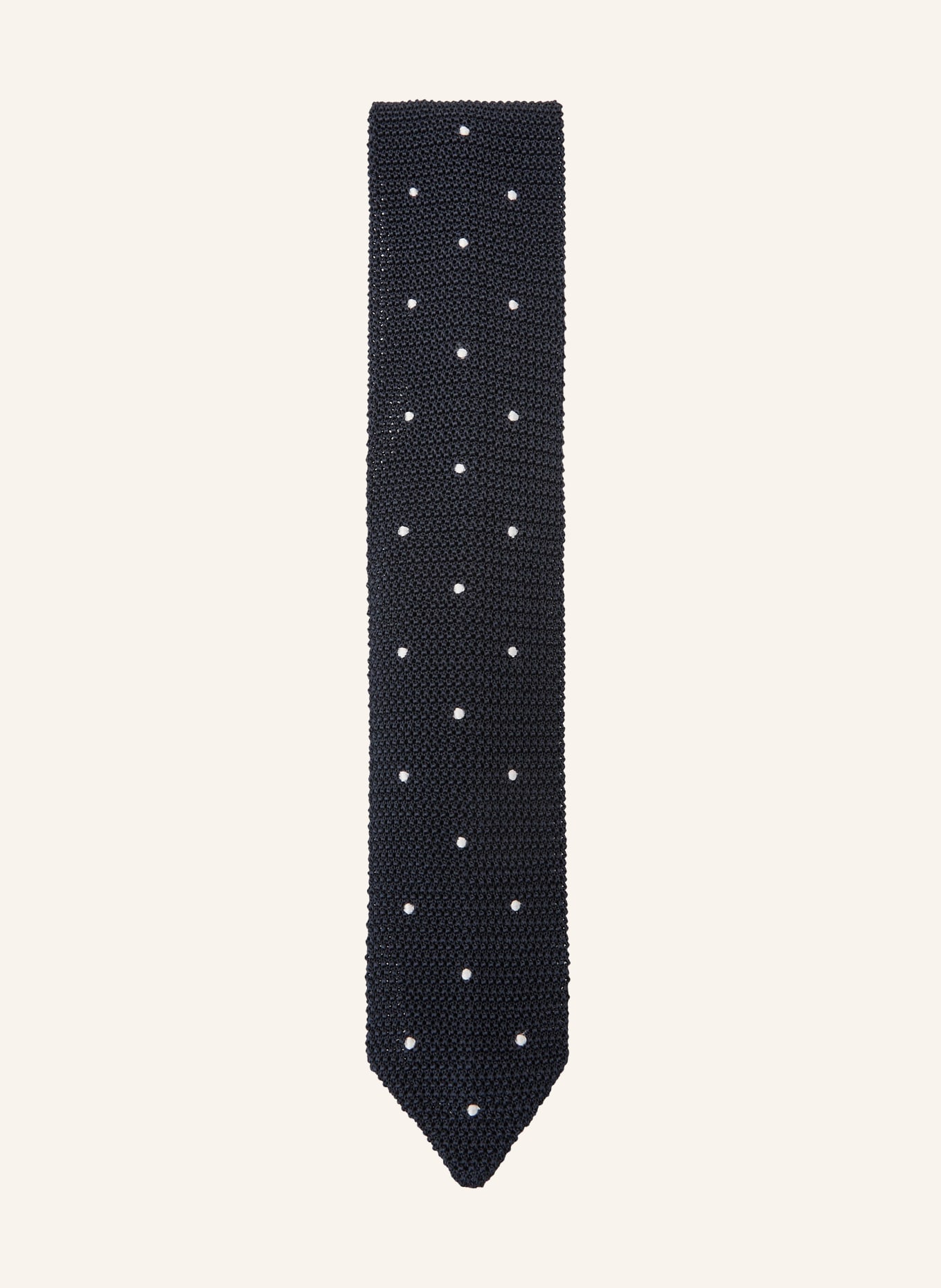 REISS Strick-Krawatte PUNTO SPOT: SCHWARZ / WEISS