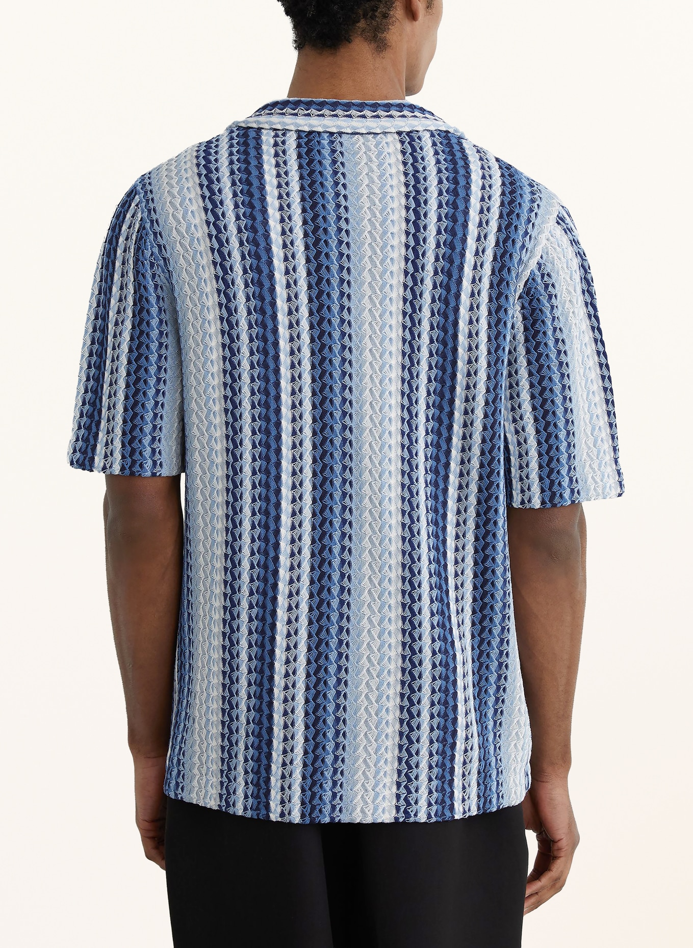 REISS Resorthemd FLEET Slim Fit: DUNKELBLAU / HELLBLAU / WEISS