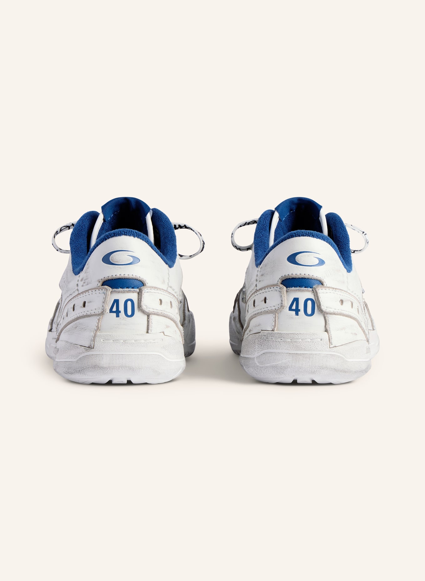 BALENCIAGA Sneaker HAMPTONS: WEISS / DUNKELBLAU