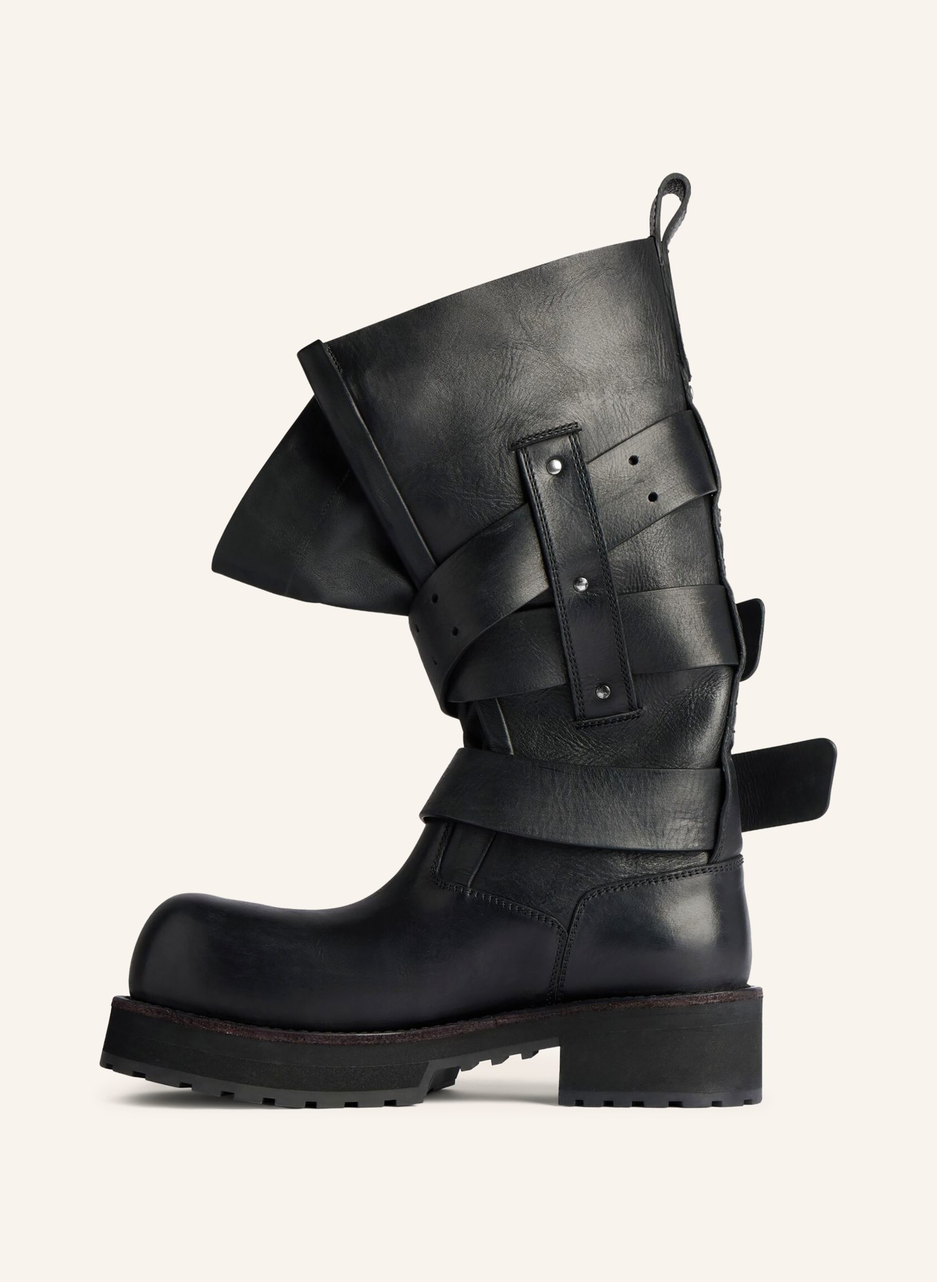 BALENCIAGA Biker Boots VENOM: SCHWARZ / SILBER