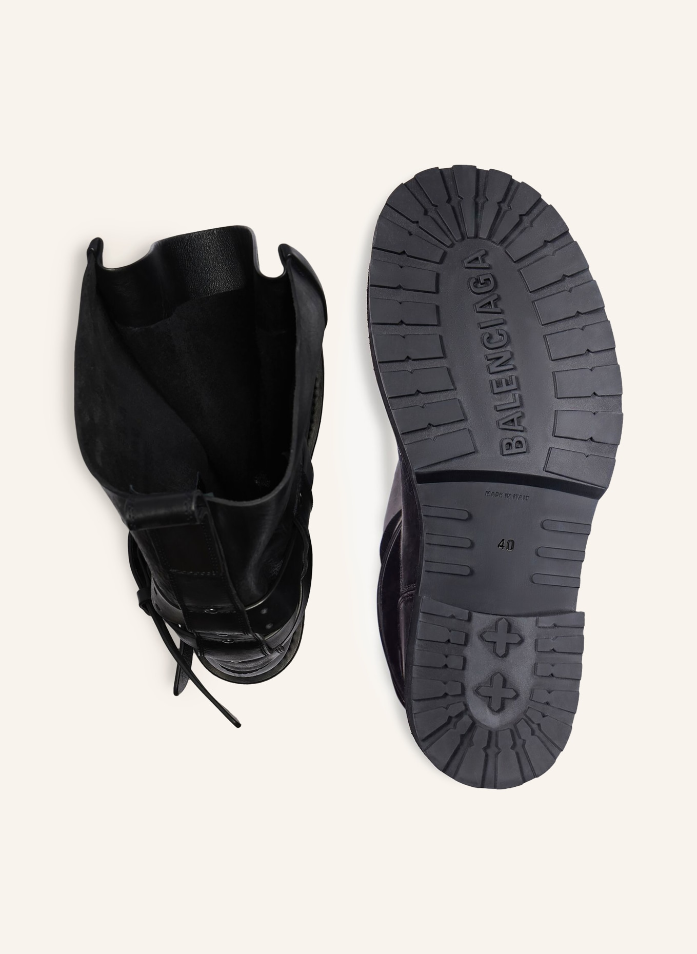 BALENCIAGA Biker Boots VENOM: SCHWARZ / SILBER