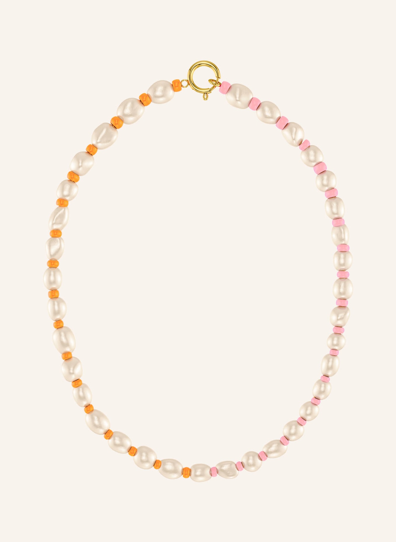 EDBLAD VOYAGE Necklace: WHITE / PINK / ORANGE