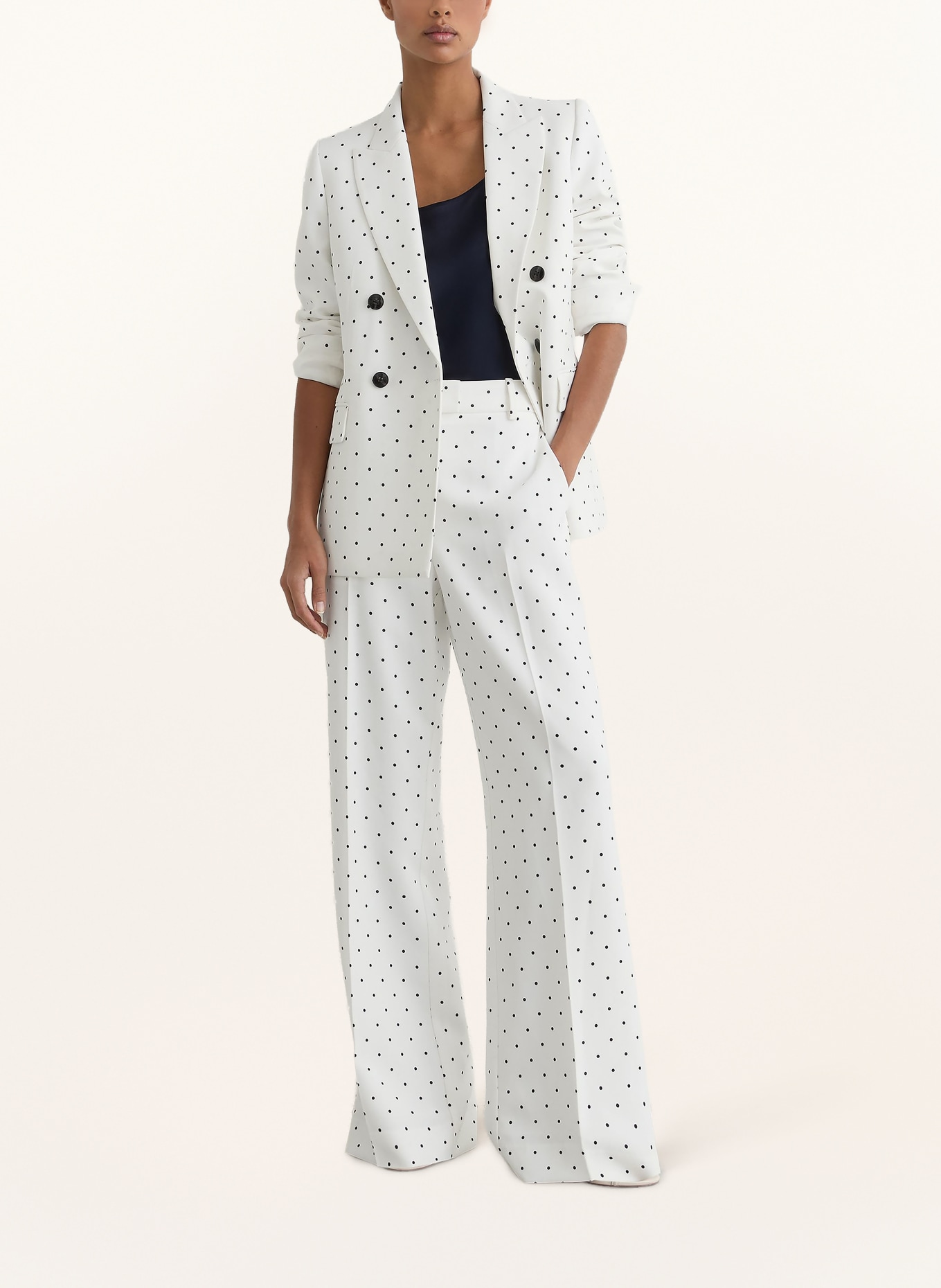 REISS Marlene-byxor BEATRIX: VIT / SVART