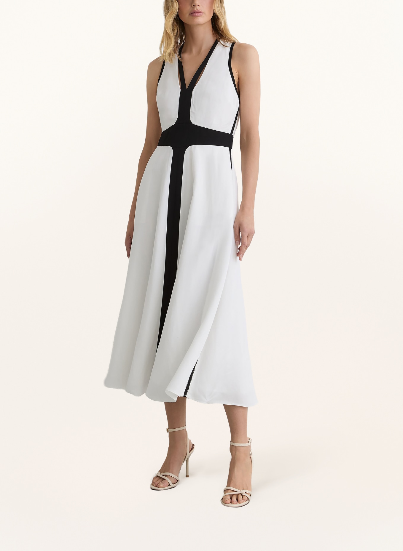REISS Rochie NOVA: ALB / NEGRU
