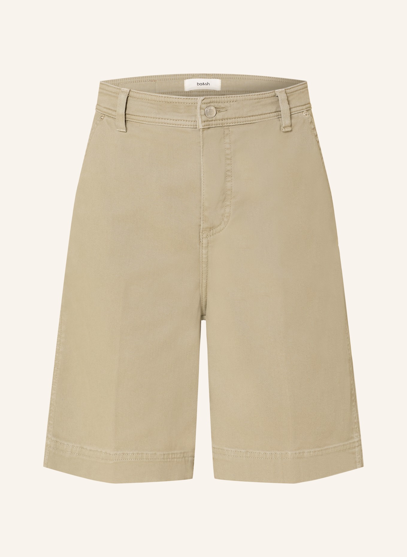 ba&sh Džínové bermudy TODD: green khaki