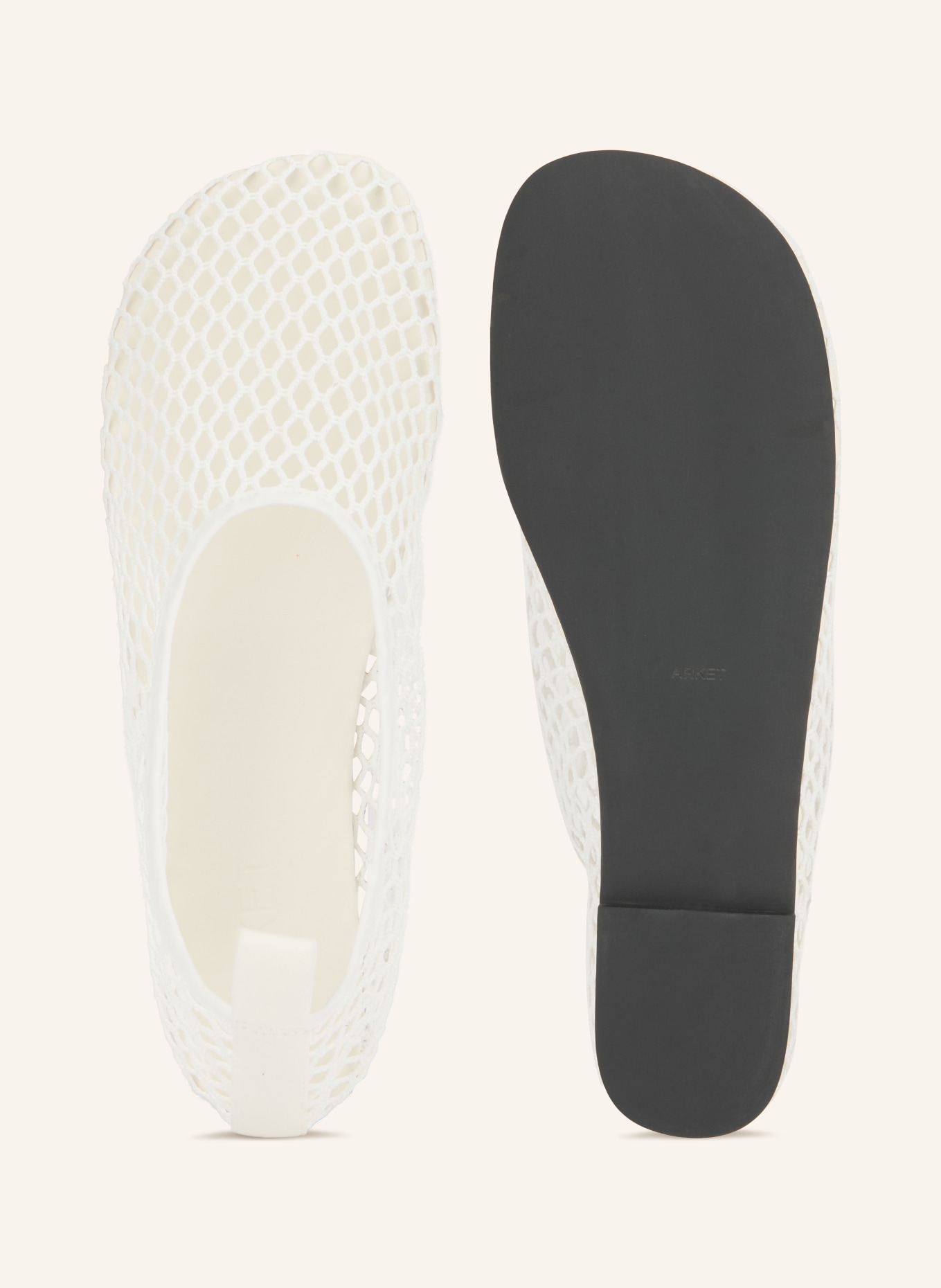 ARKET Ballerinas: WHITE