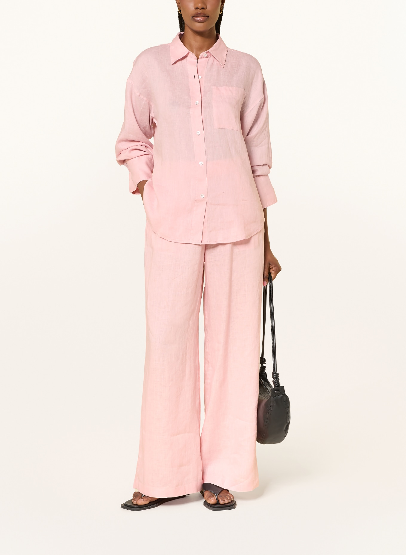 ARKET Pantalon en lin: ROSE CLAIR