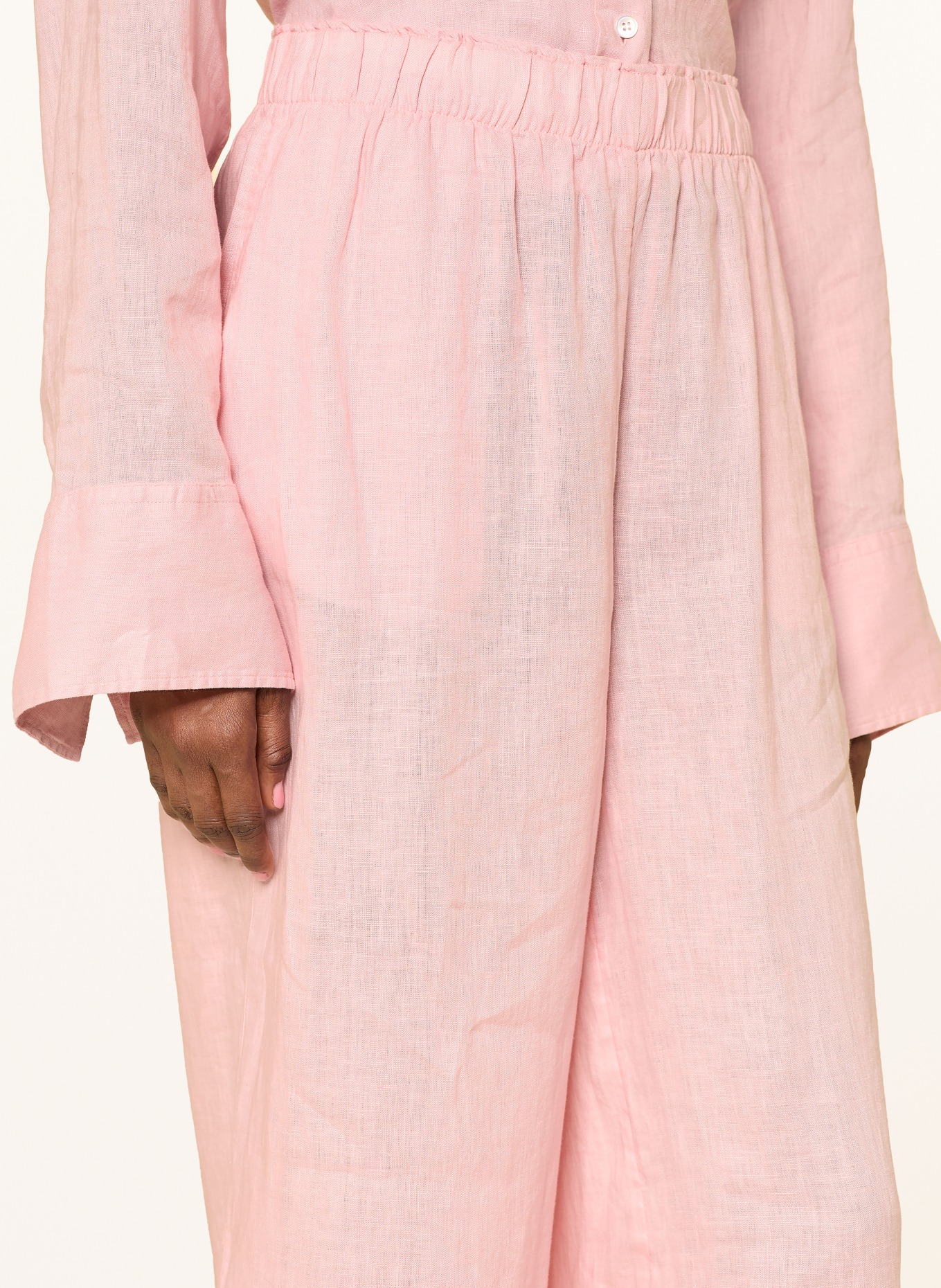 ARKET Pantalon en lin: ROSE CLAIR
