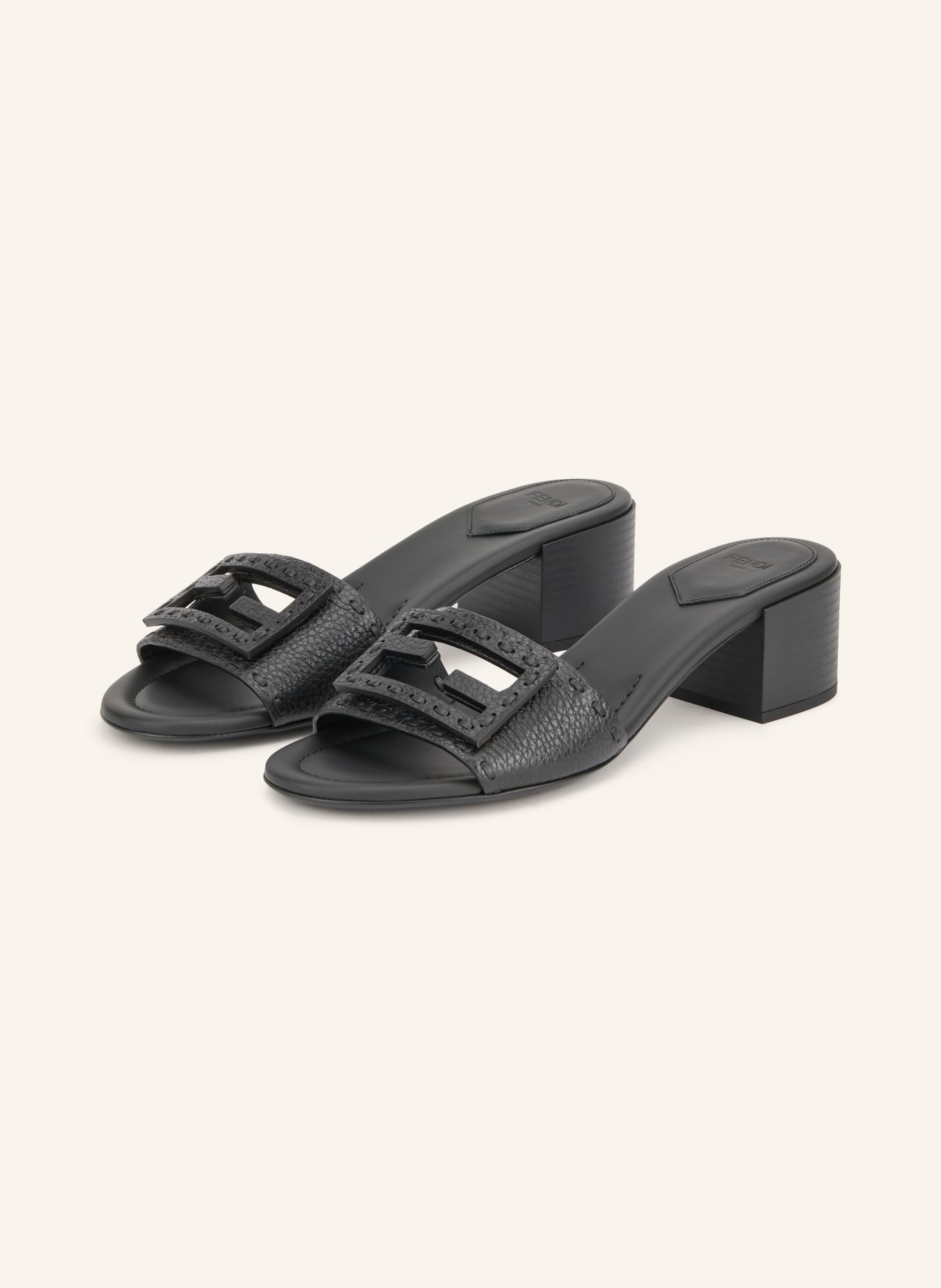 FENDI Mules with cutouts: BLACK