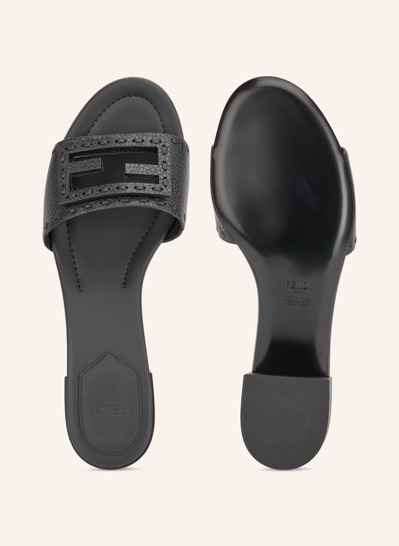 FENDI Mules with cutouts: BLACK