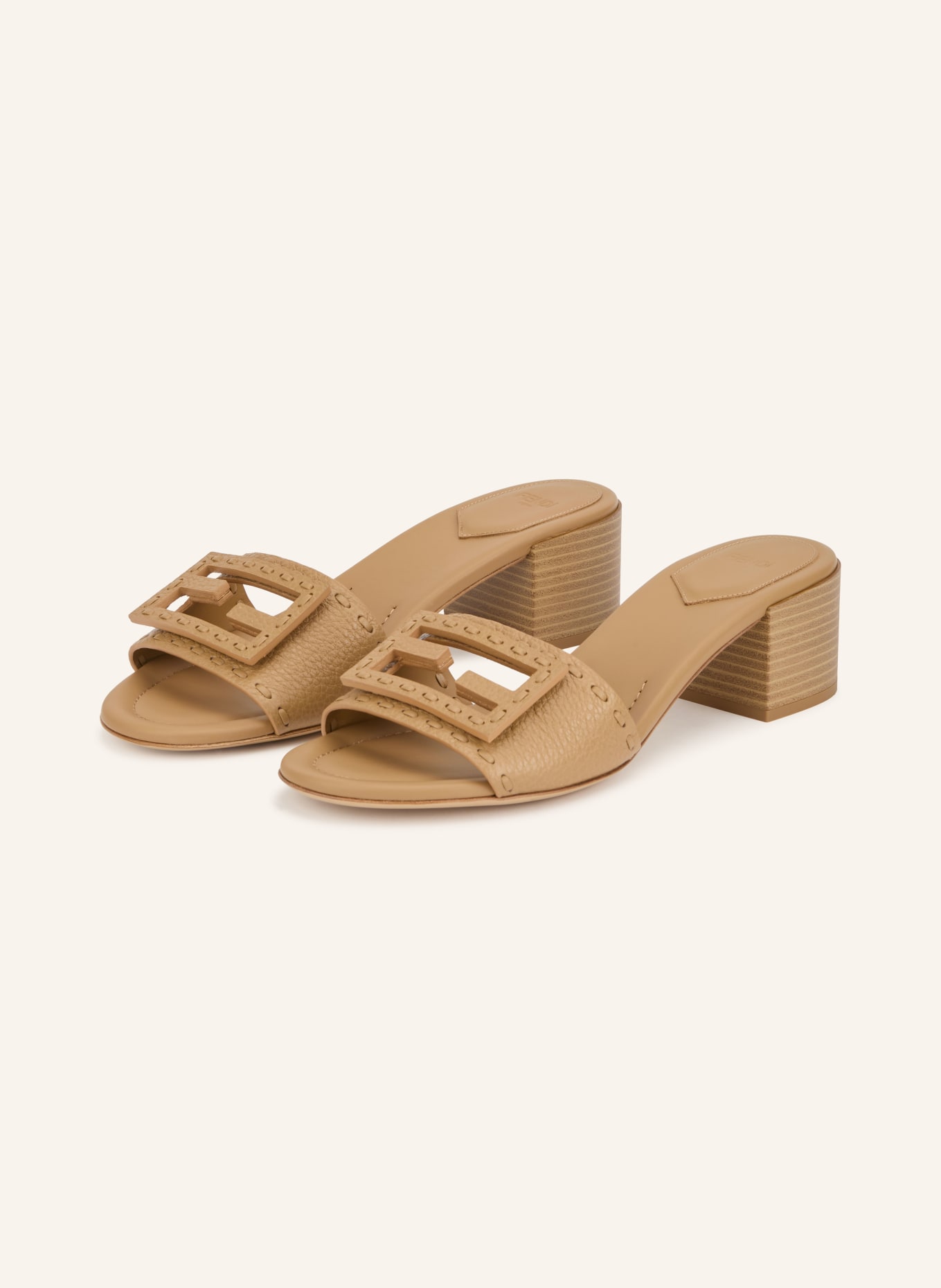 FENDI Mules with cutouts: CAMEL
