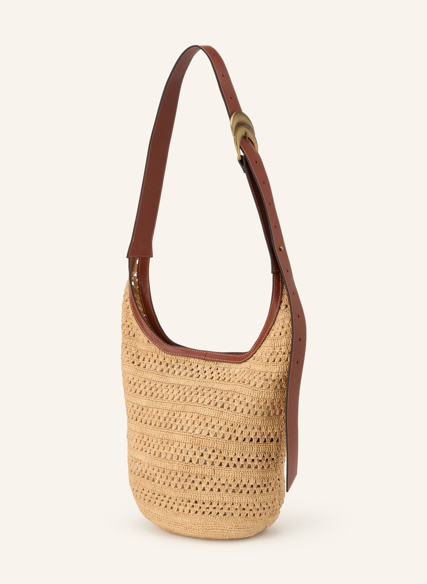 ba&sh Schultertasche YOUYOU: BEIGE / BRAUN