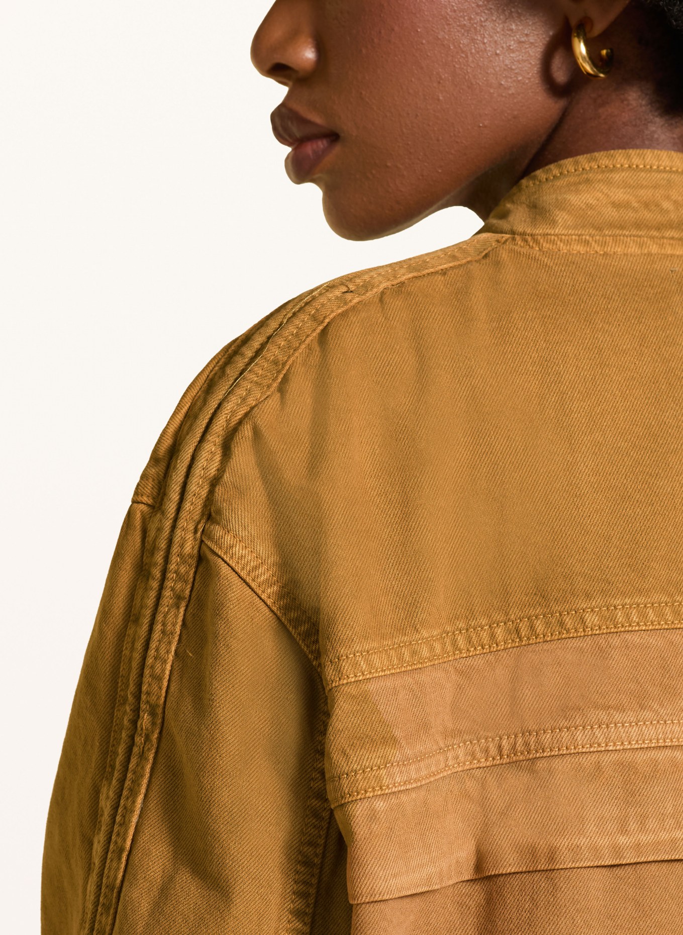 ba&sh Jeansjakke COLY: BROWN CAMEL