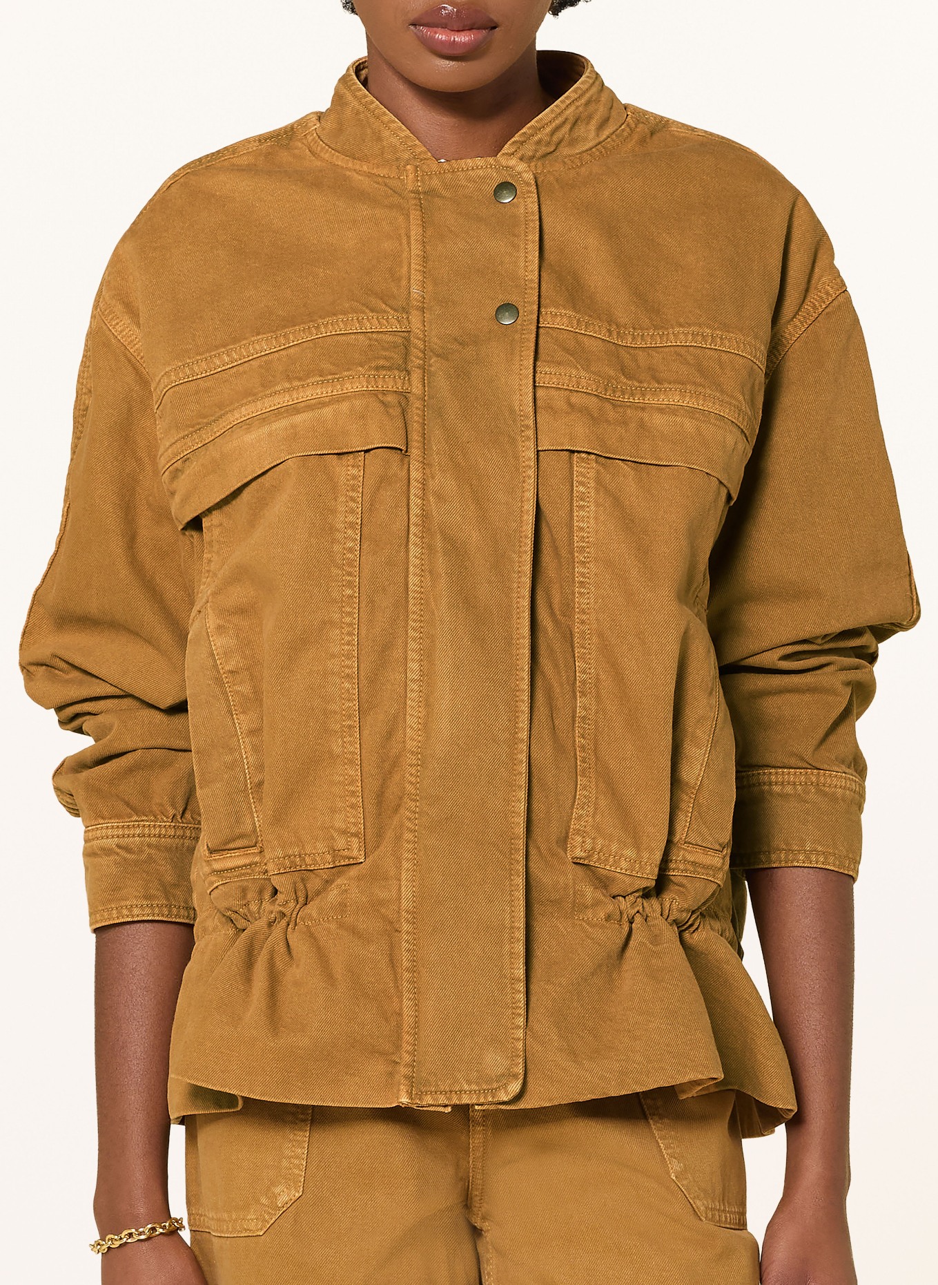 ba&sh Jeansjakke COLY: BROWN CAMEL