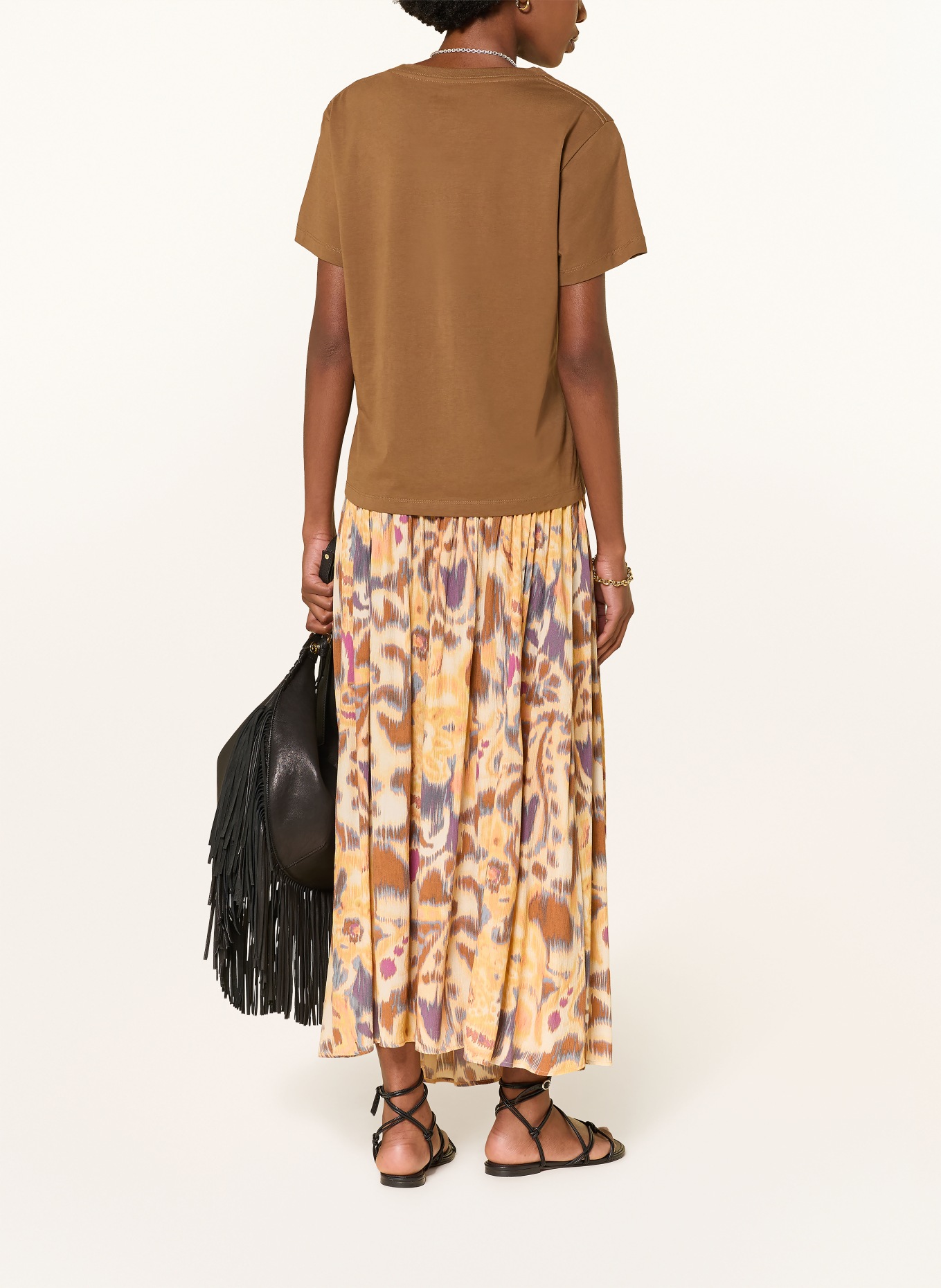 ba&sh MIACOMA Skirt: YELLOW / BROWN / PURPLE