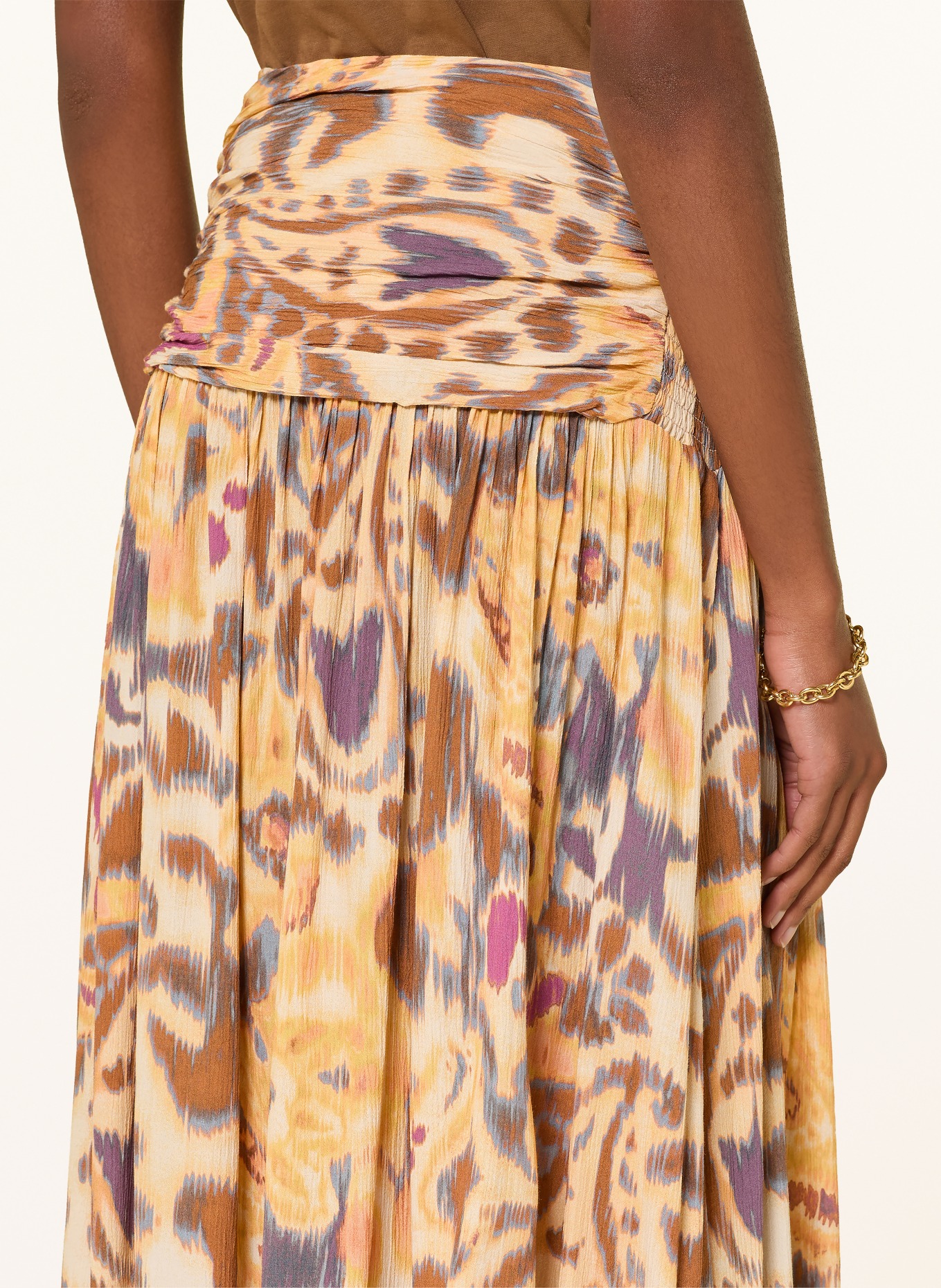 ba&sh MIACOMA Skirt: YELLOW / BROWN / PURPLE