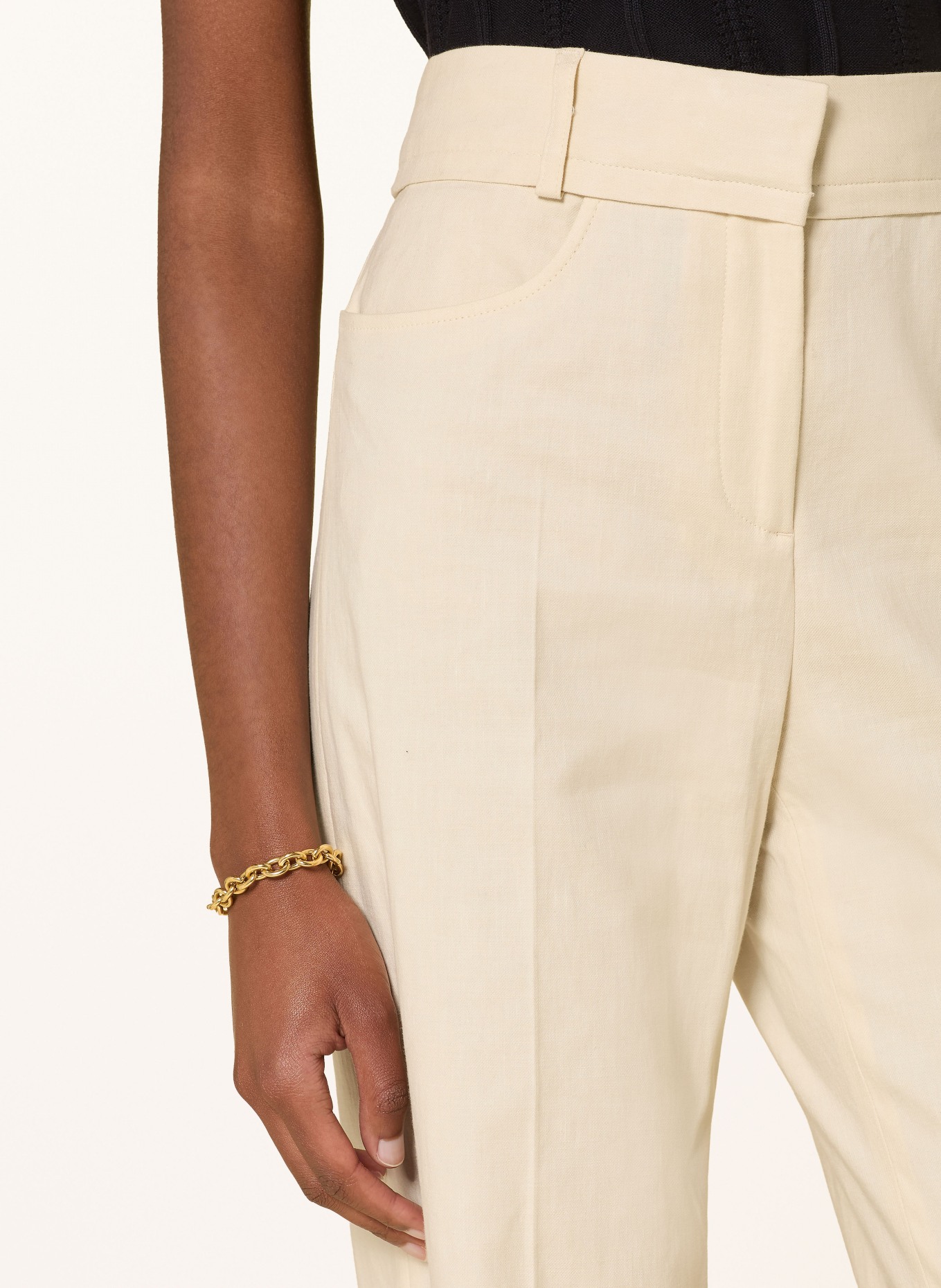ba&sh Bukser PANTS CISTA med hør: LYSEGUL