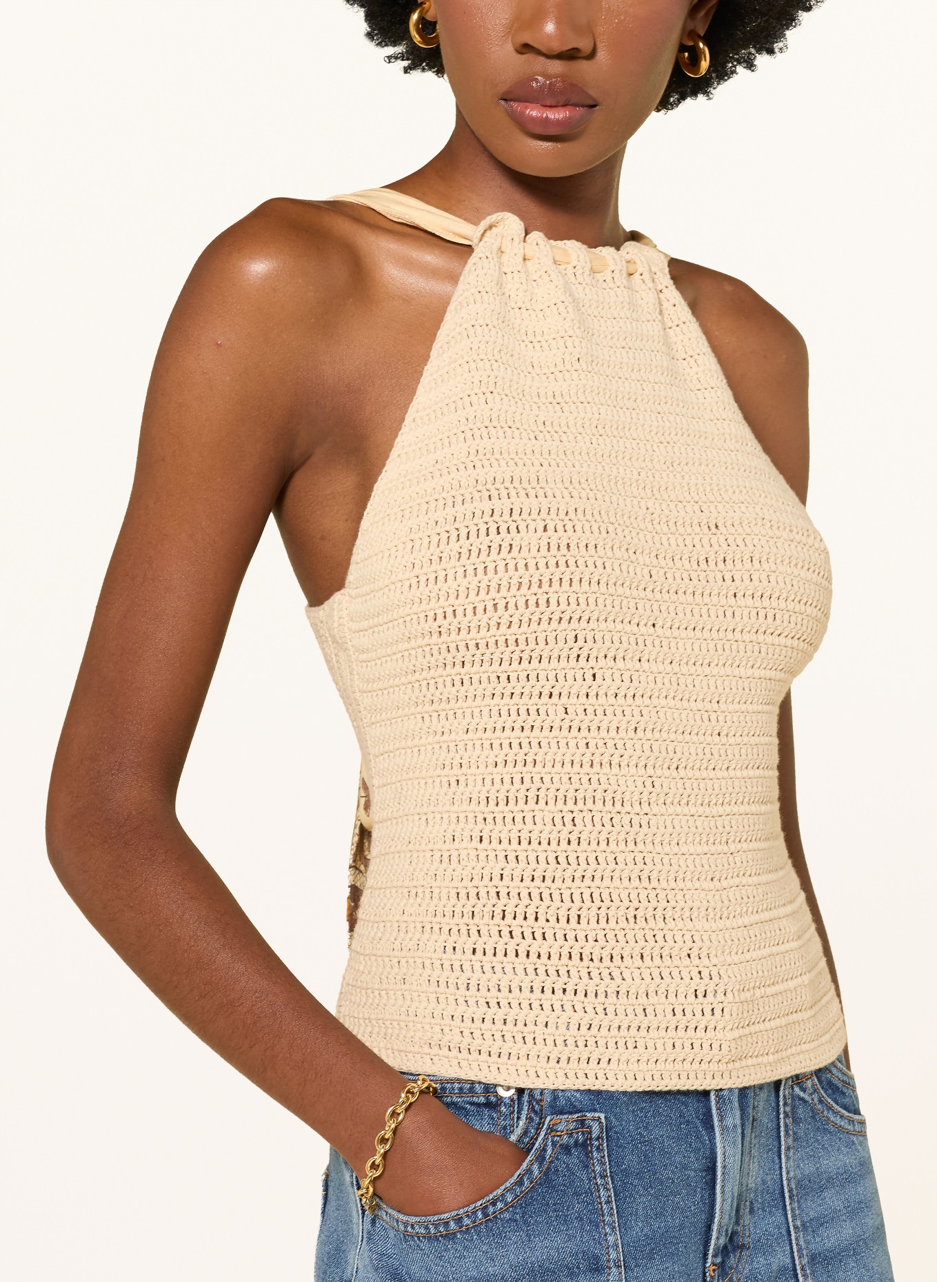 ba&sh Stricktop CEDRIC: BEIGE