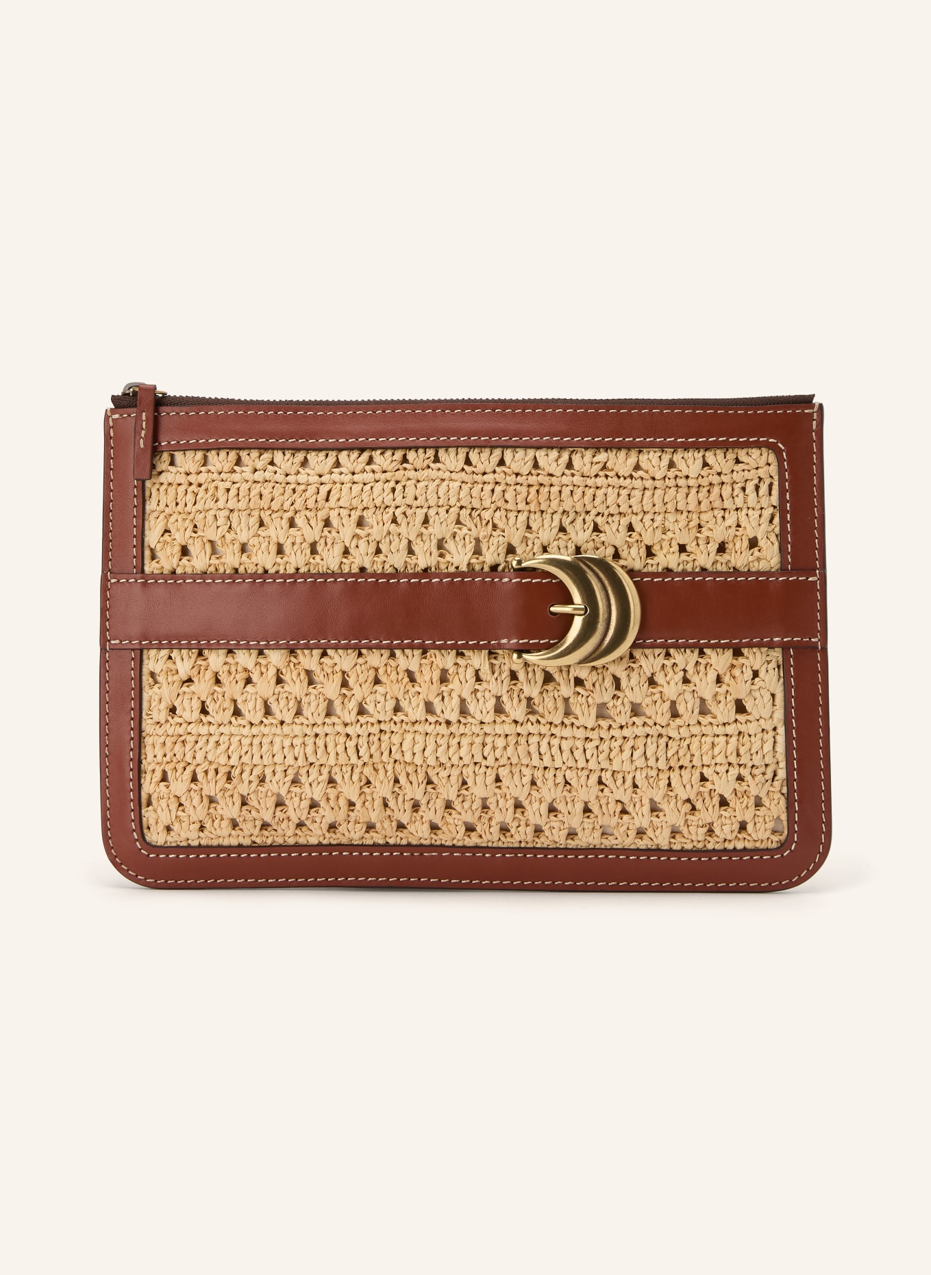 ba&sh Pouch YOUYOU: CAMEL / BRAUN