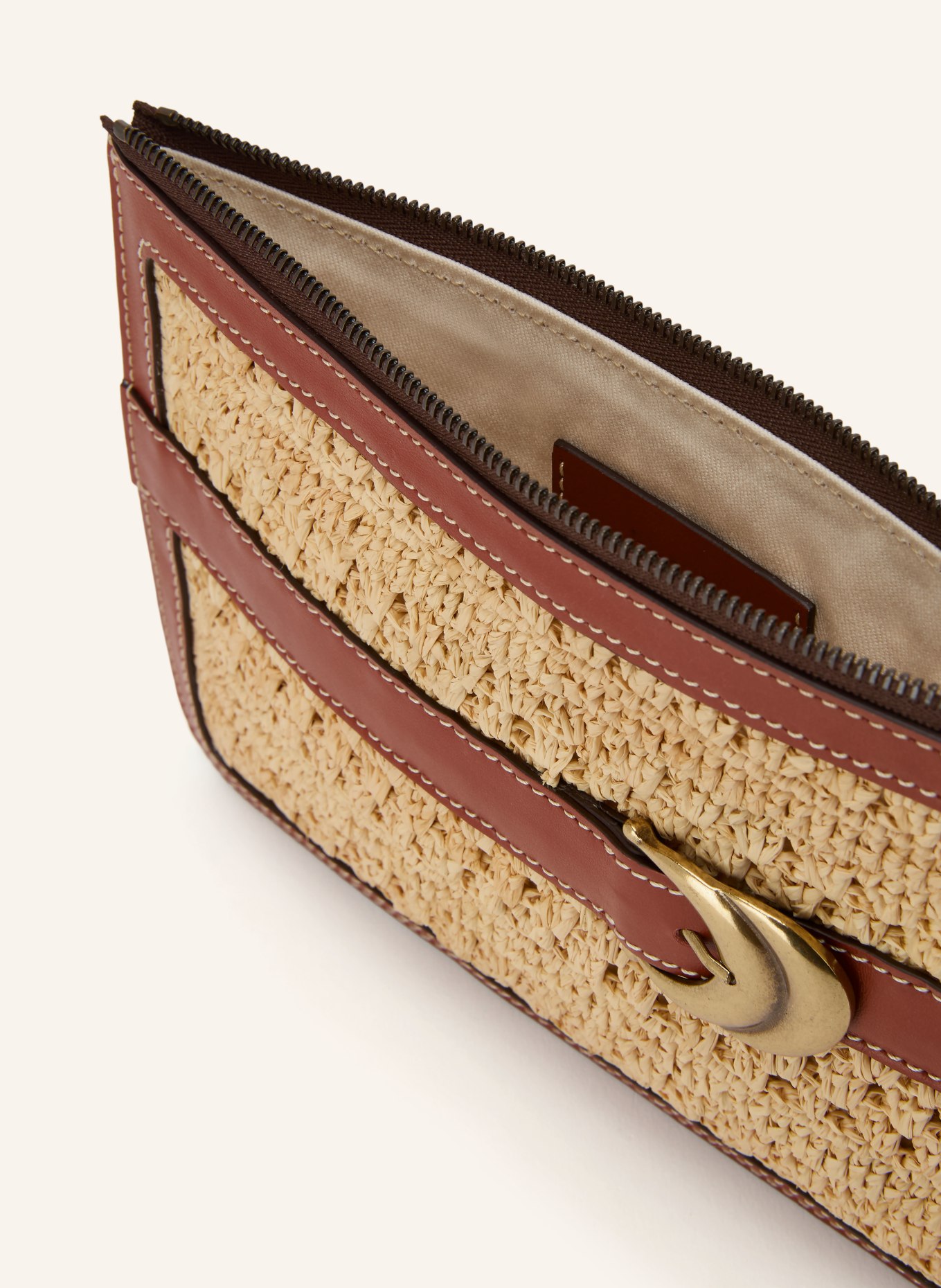ba&sh Pouch YOUYOU: CAMEL / BRAUN