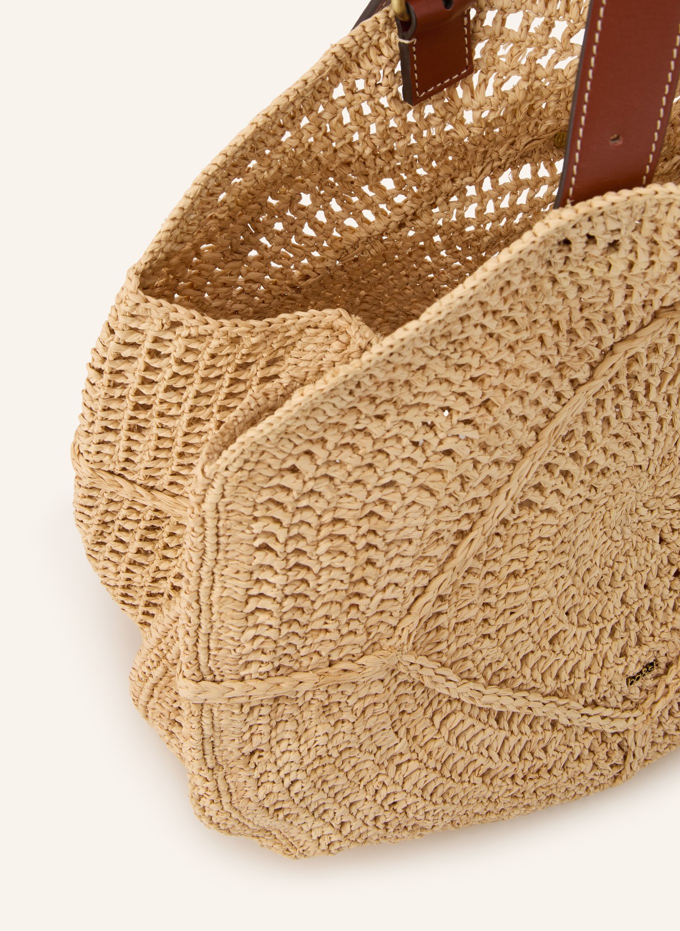 ba&sh Schultertasche PALMA: BEIGE / GOLD / BRAUN