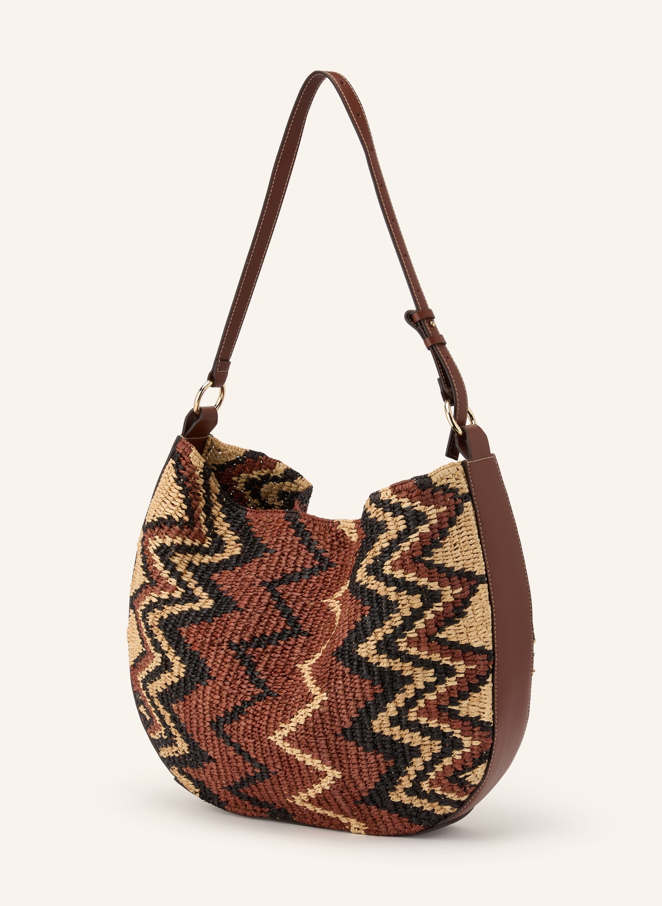 ba&sh Beuteltasche ARYA LARGE: BRAUN / BEIGE / SCHWARZ