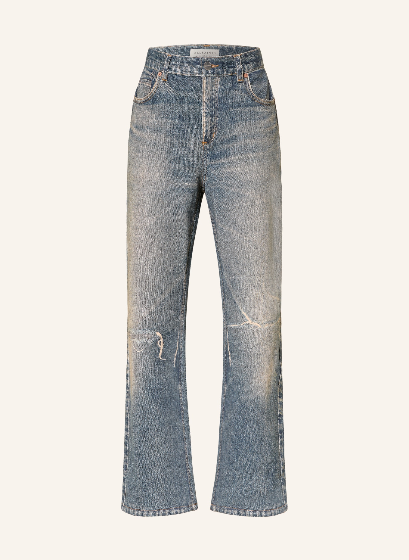 ALLSAINTS Blugi drepți IDA TERRY: 10476 ILLUSION TINT BLUE
