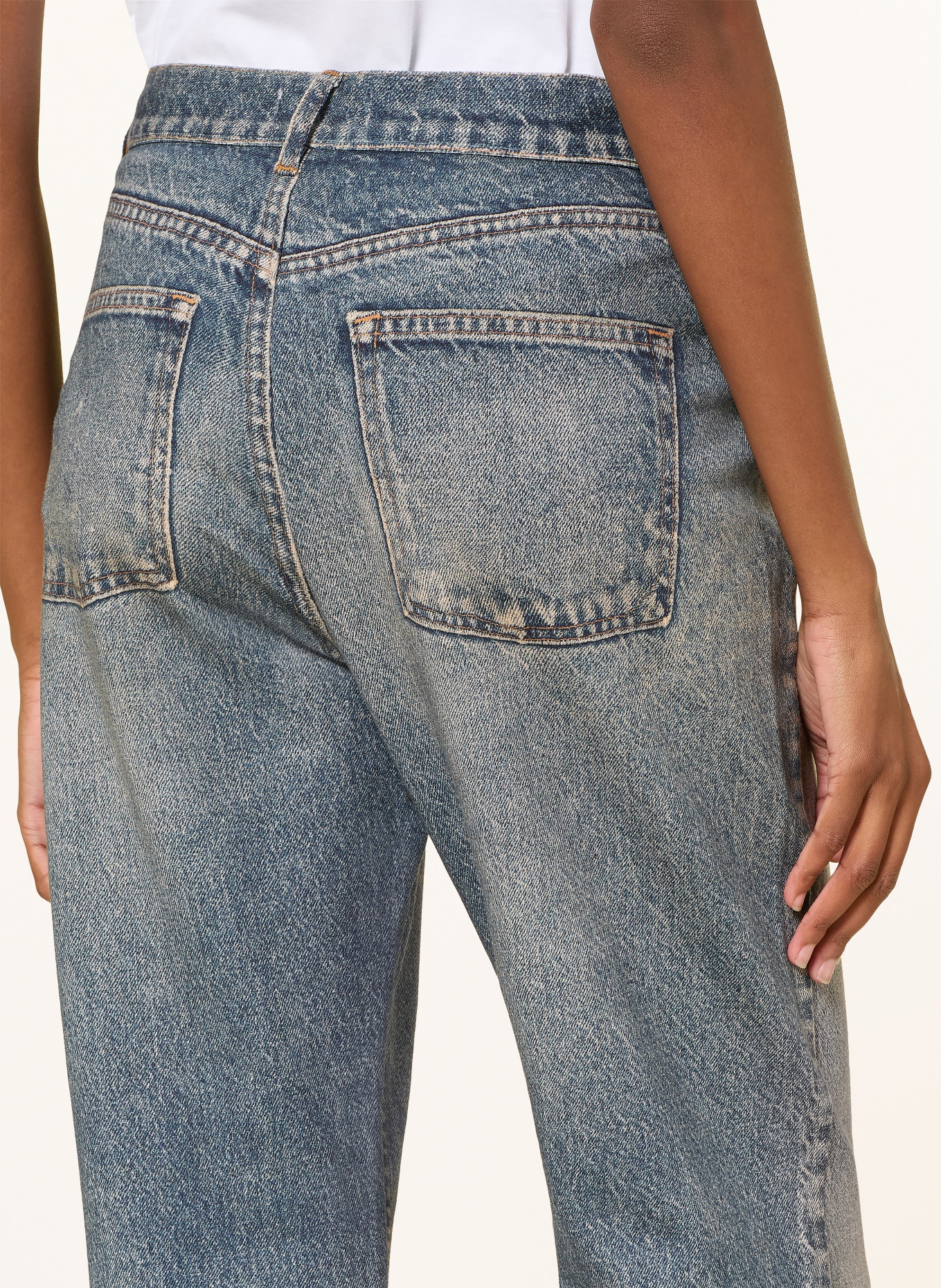 ALLSAINTS Blugi drepți IDA TERRY: 10476 ILLUSION TINT BLUE