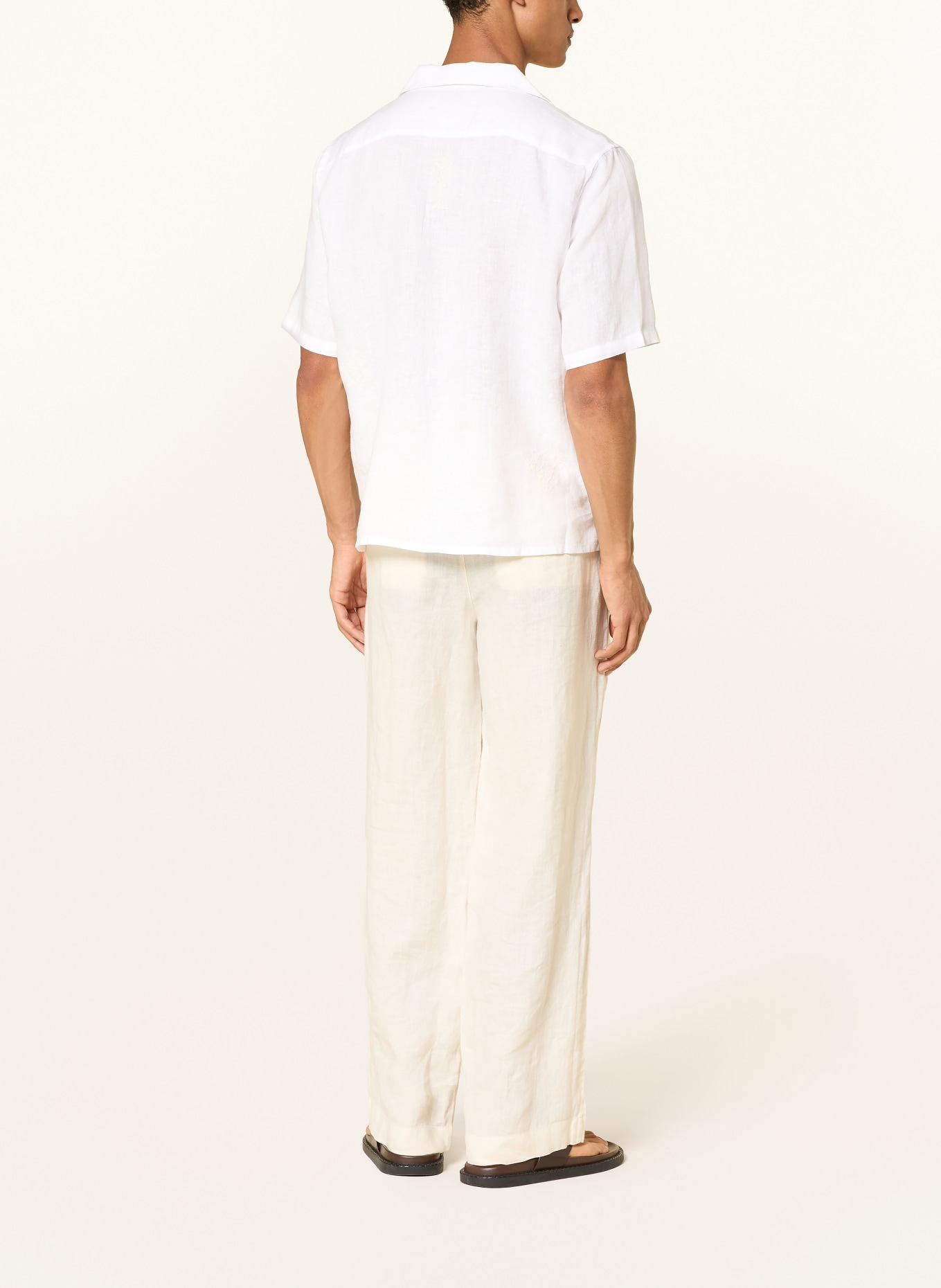 ALLSAINTS Cămașă de vacanță SEPAL Boxy Fit din in: ALB