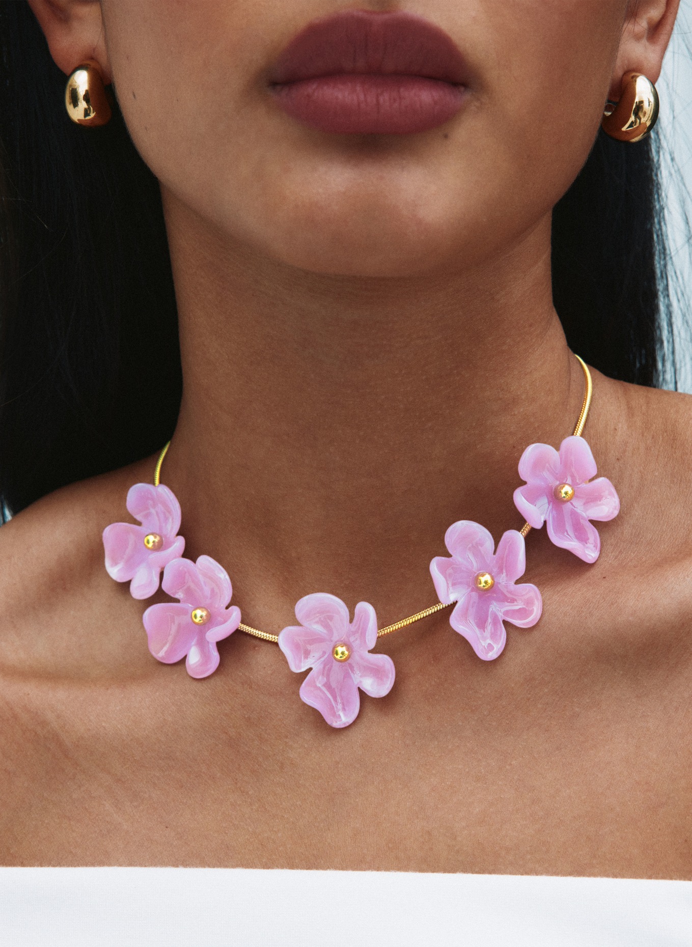 EDBLAD Collier WILDFLOWER: OR / ROSE