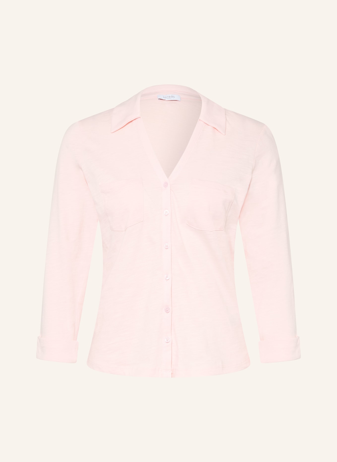 HOBBS Jerseybluse mit 3/4-Arm: HELLROSA