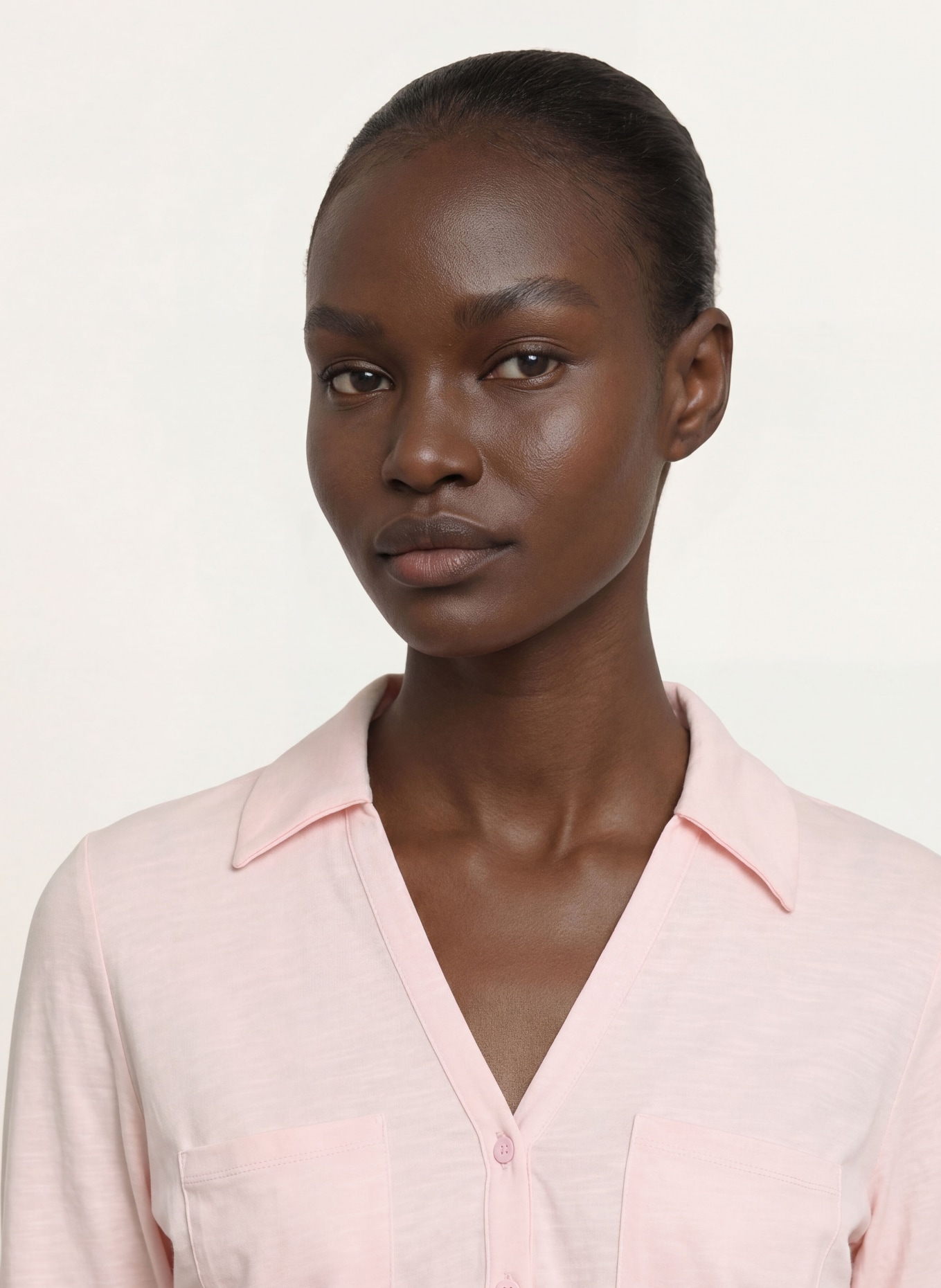 HOBBS Jerseybluse mit 3/4-Arm: HELLROSA