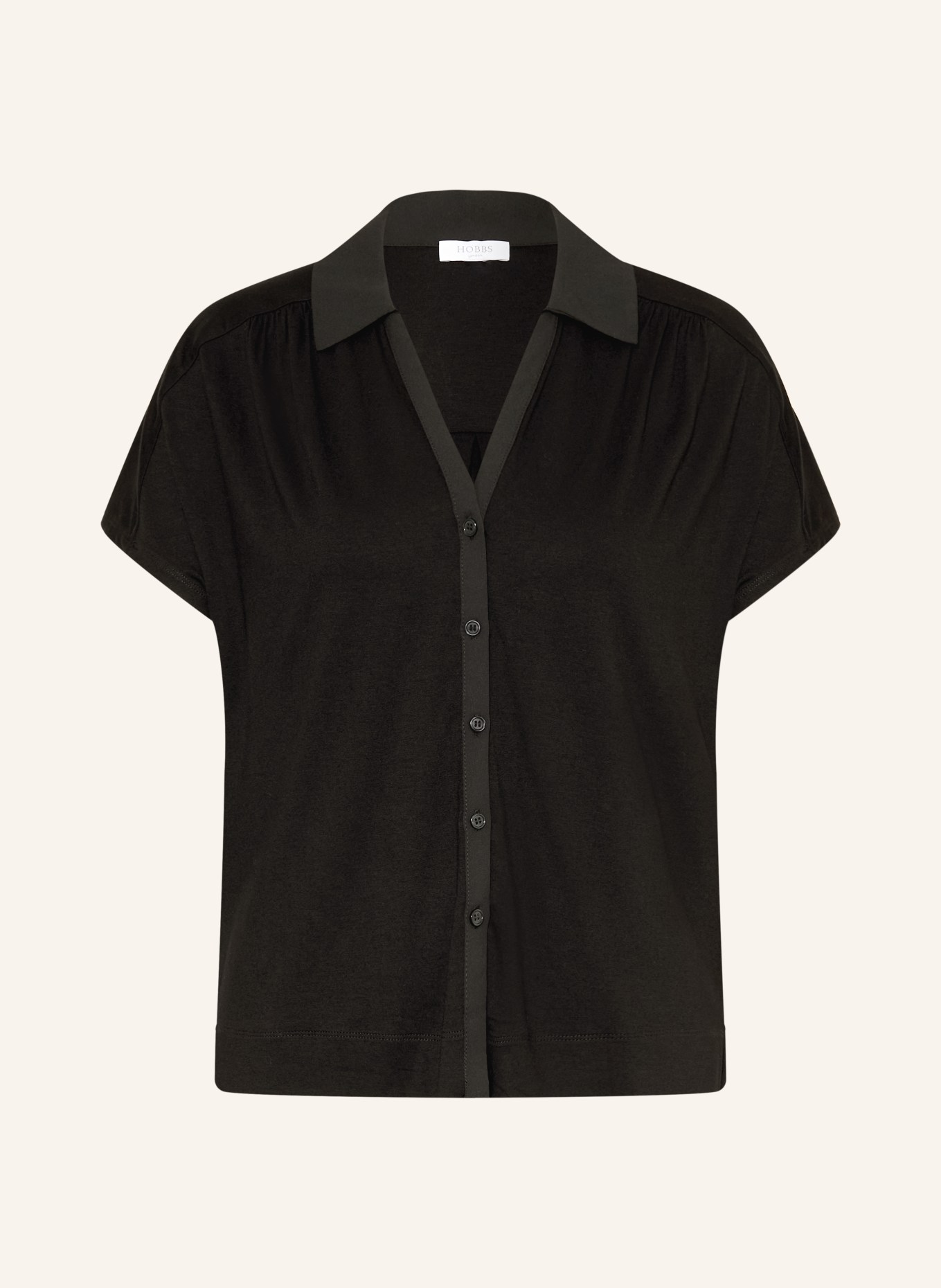 HOBBS MILEY Jersey Blouse: BLACK