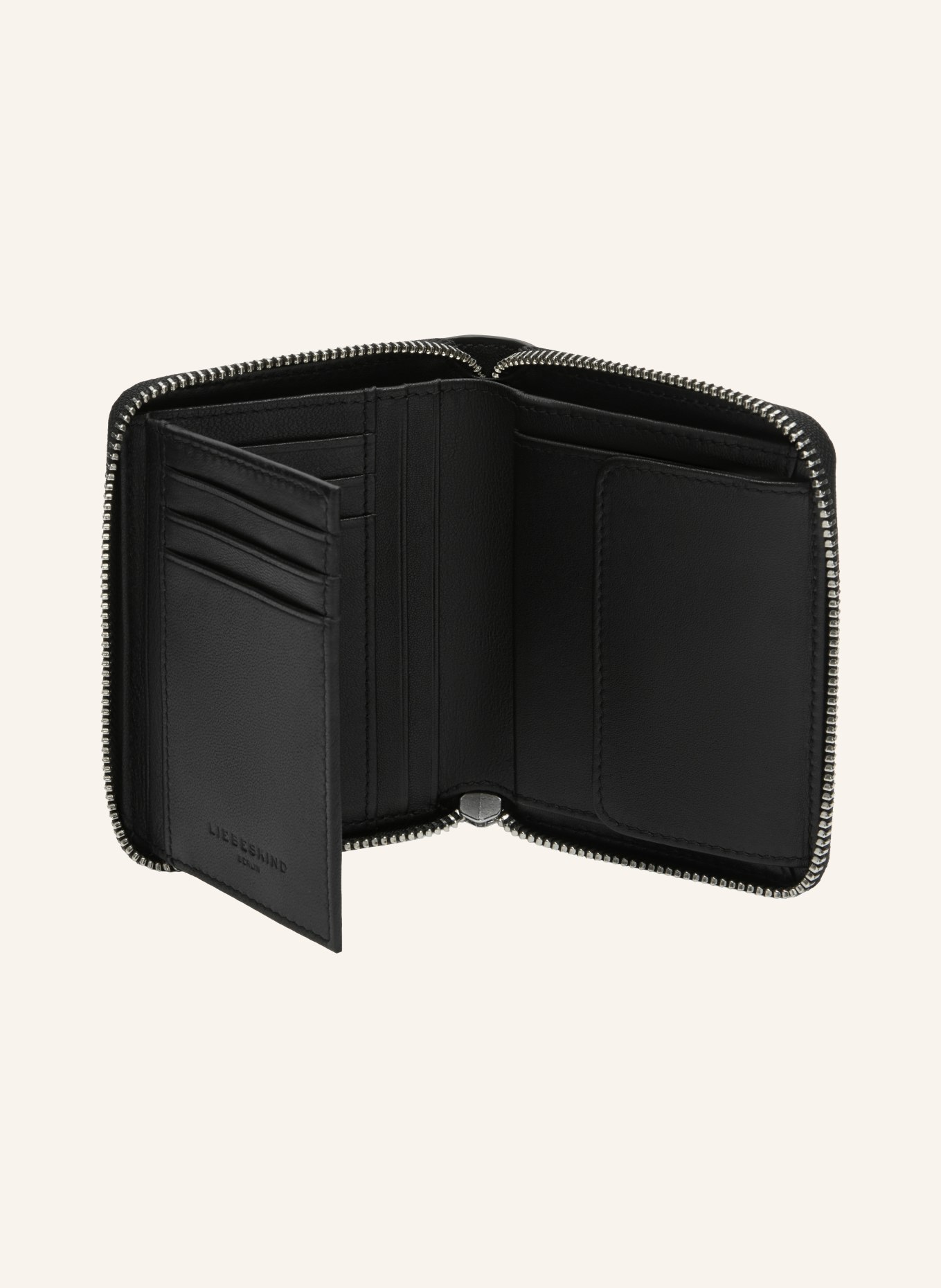 LIEBESKIND Portofel CONNY MEDIUM: NEGRU / ARGINT
