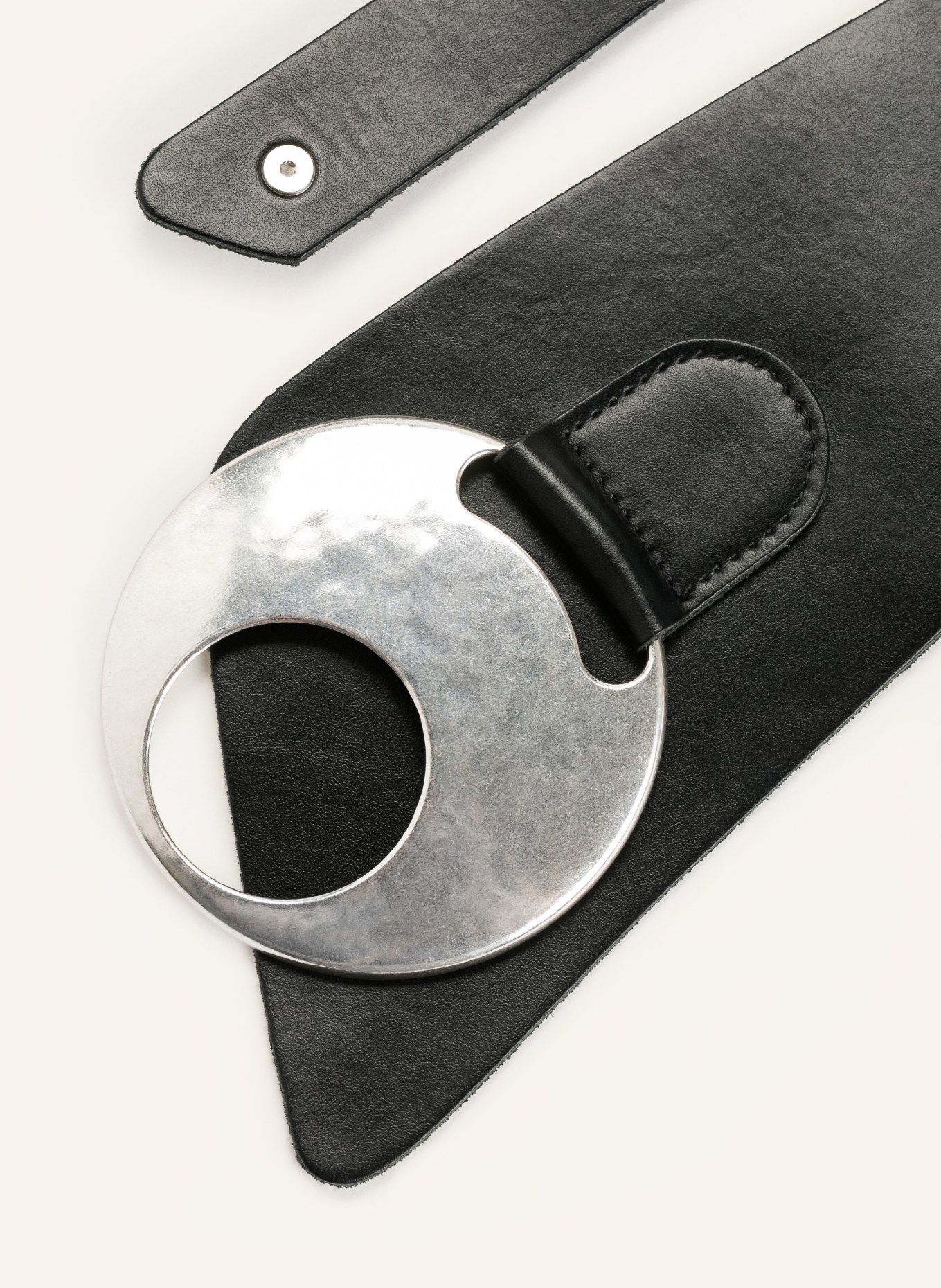 Vanzetti Leather belts: BLACK / SILVER