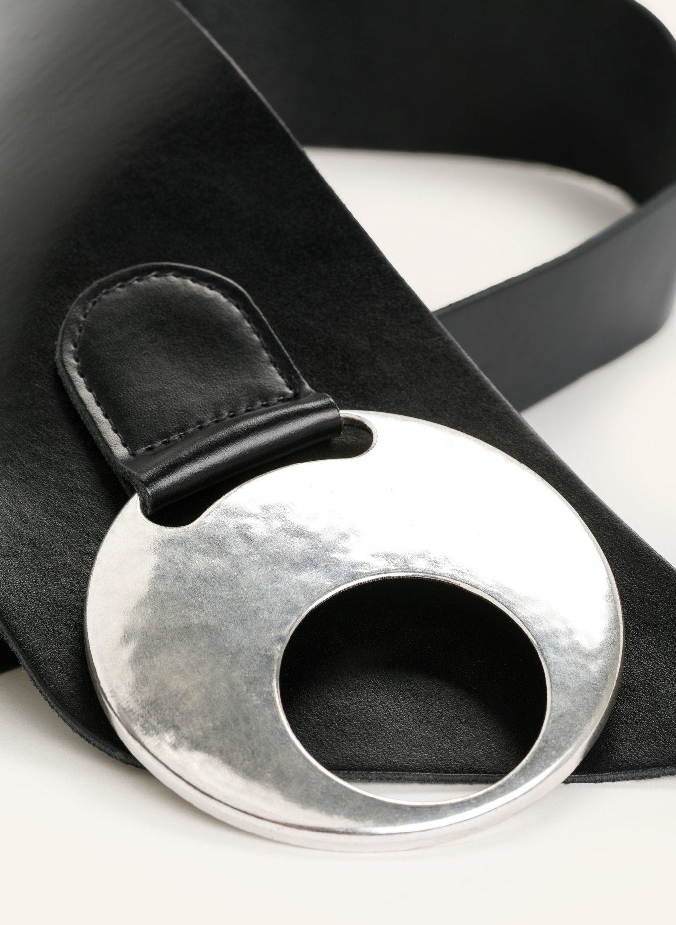 Vanzetti Leather belts: BLACK / SILVER