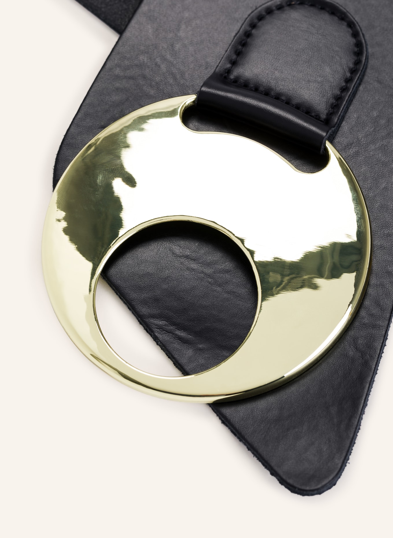 Vanzetti Leather belts: BLACK / GOLD