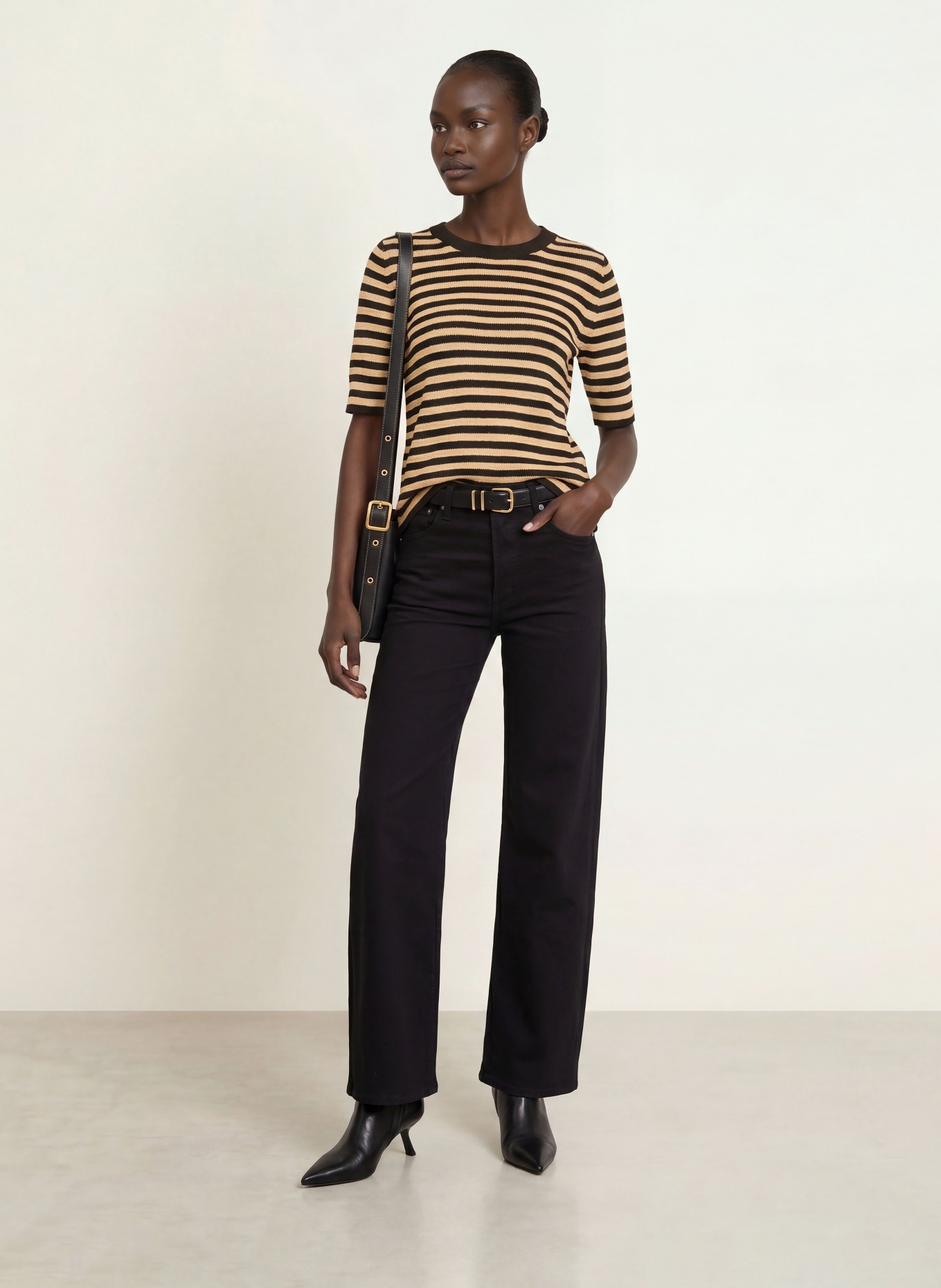 HOBBS Strickshirt CLEMMIE: BEIGE / SCHWARZ