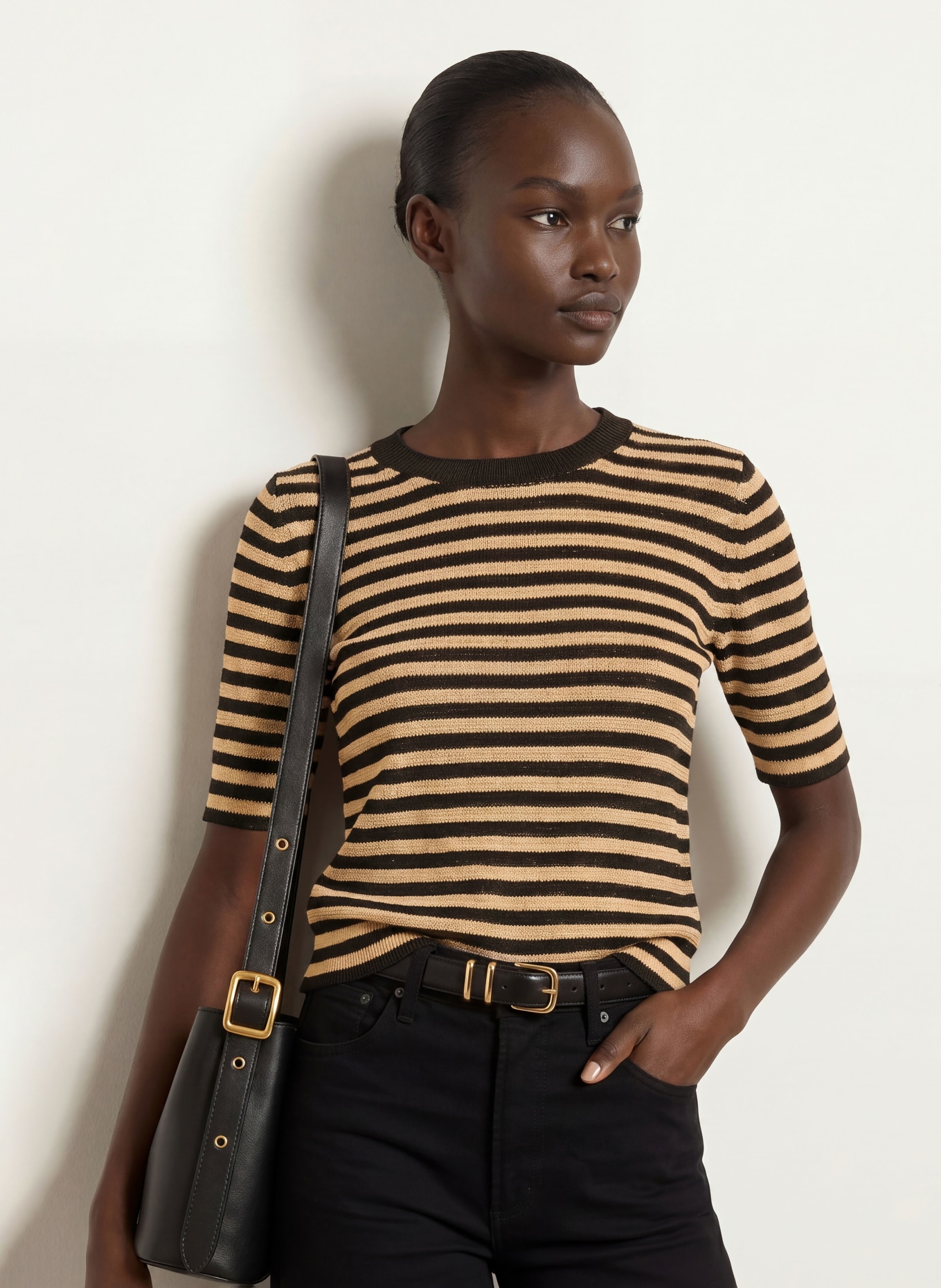 HOBBS Strickshirt CLEMMIE: BEIGE / SCHWARZ