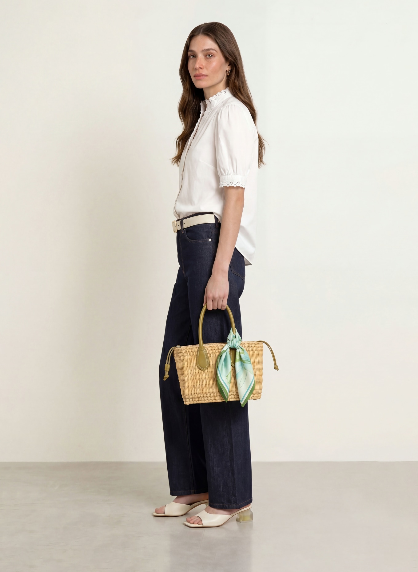 HOBBS Bluse KARIS mit Lochspitze: WEISS