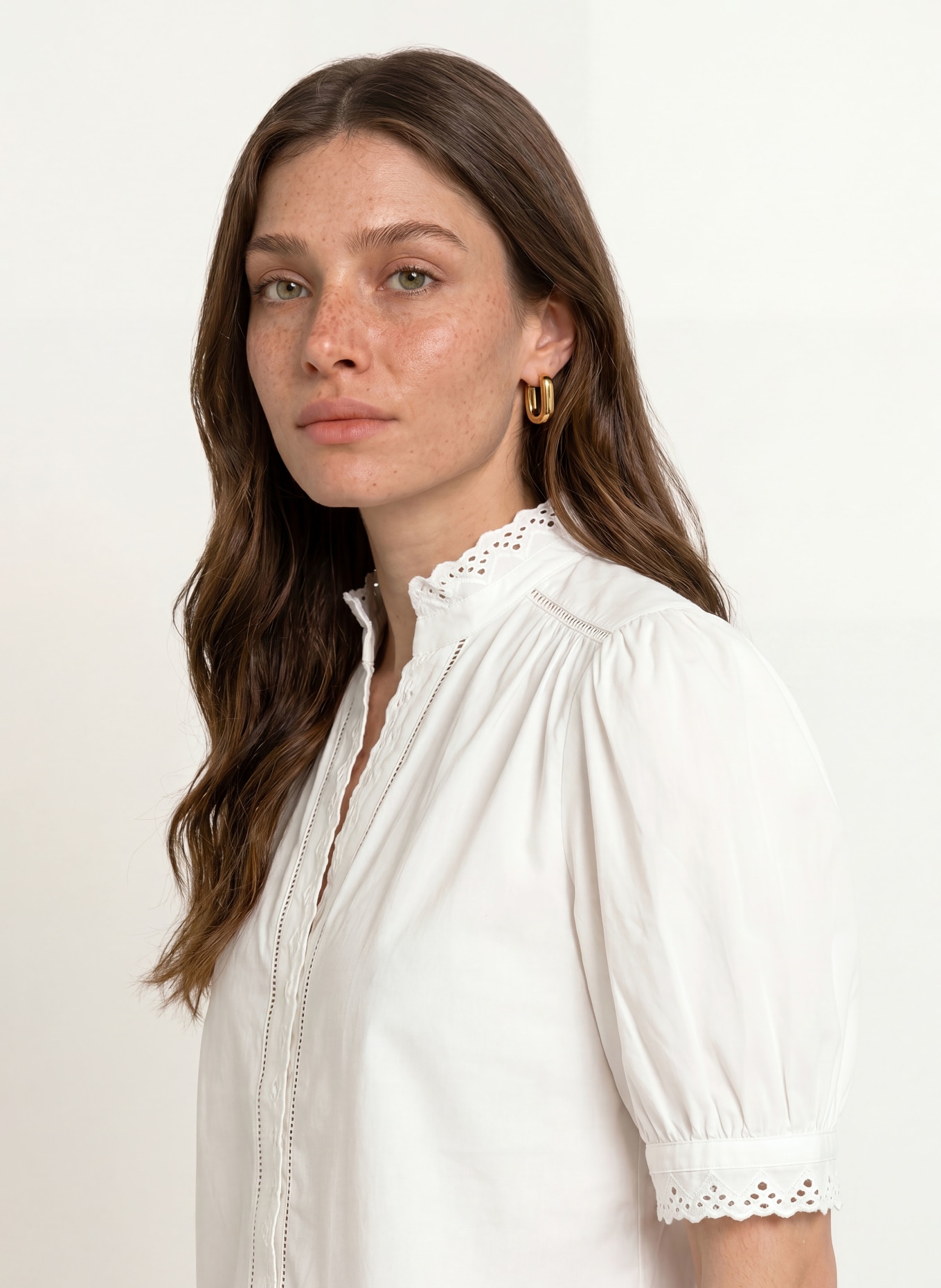 HOBBS Bluse KARIS mit Lochspitze: WEISS