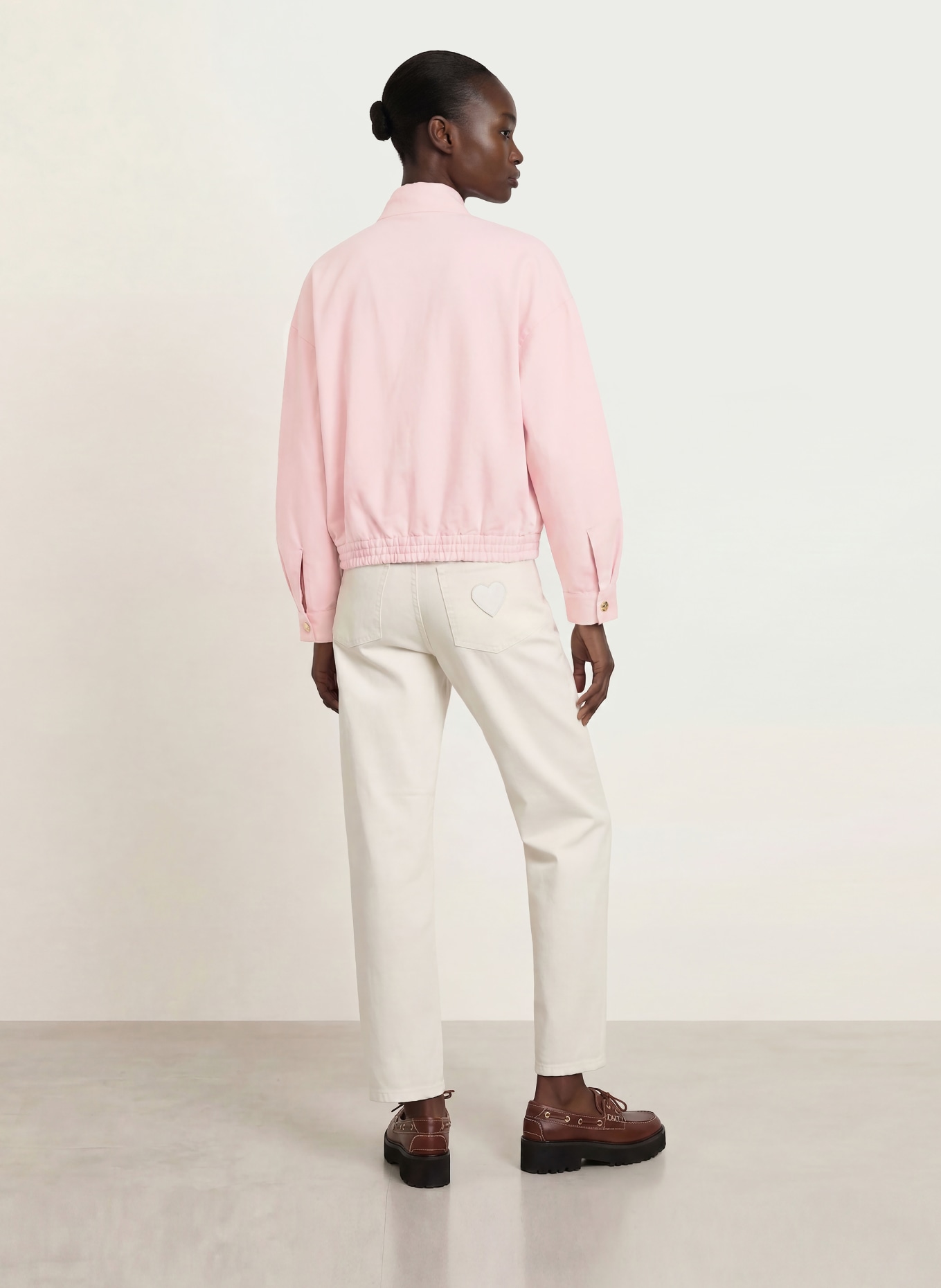 maje Blouson mit Leinen: ROSA