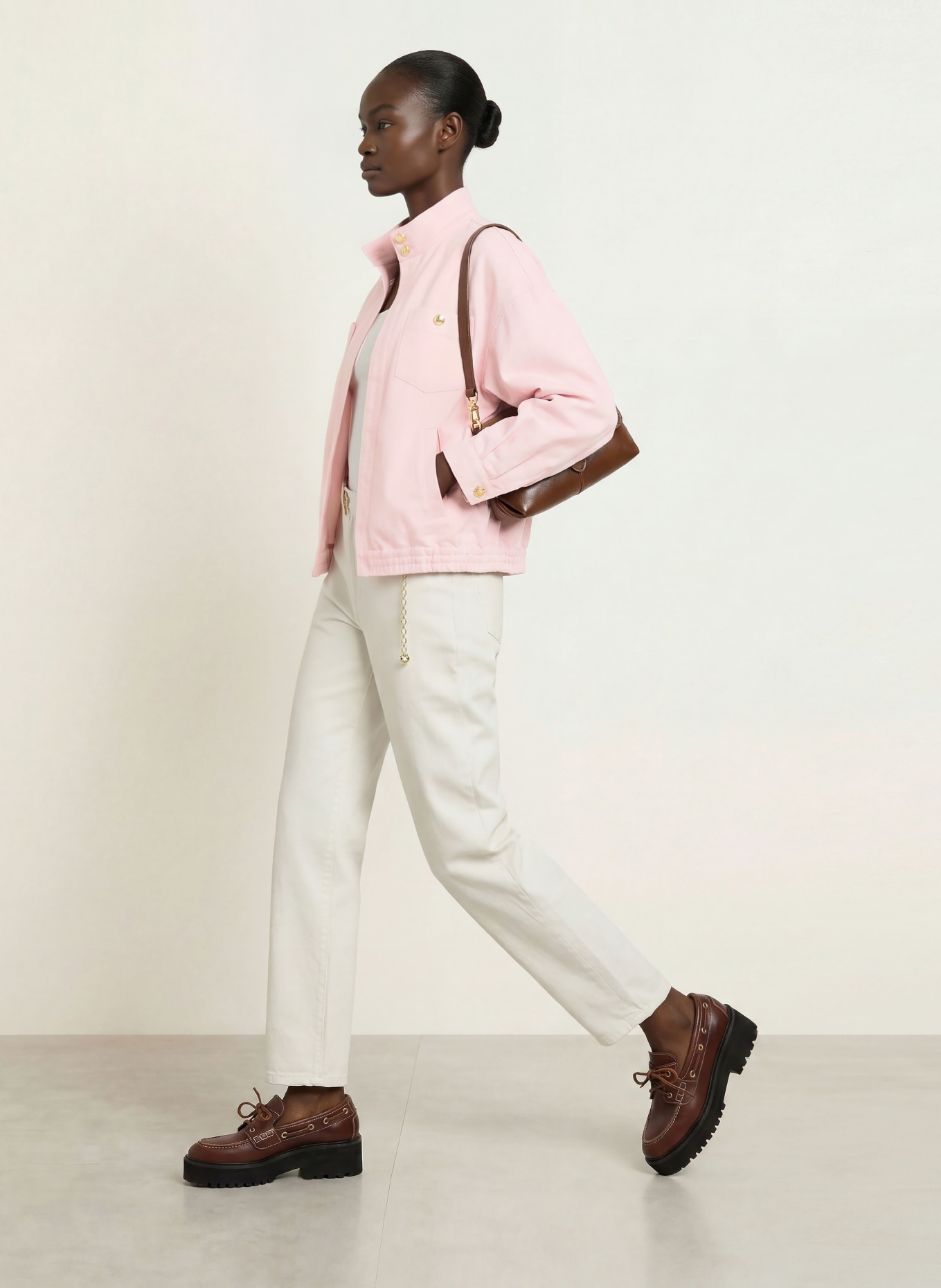 maje Blouson mit Leinen: ROSA