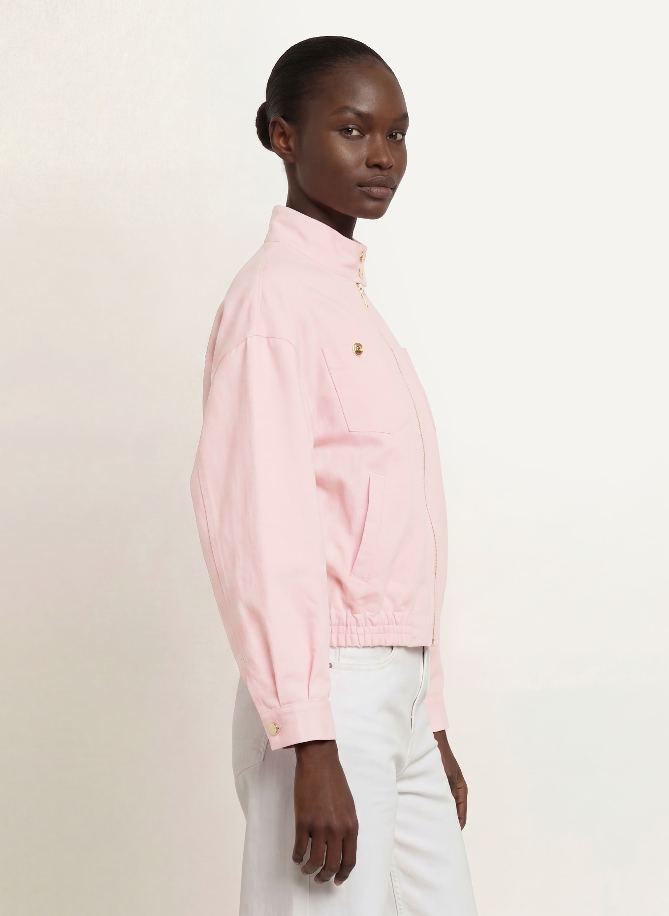 maje Blouson mit Leinen: ROSA