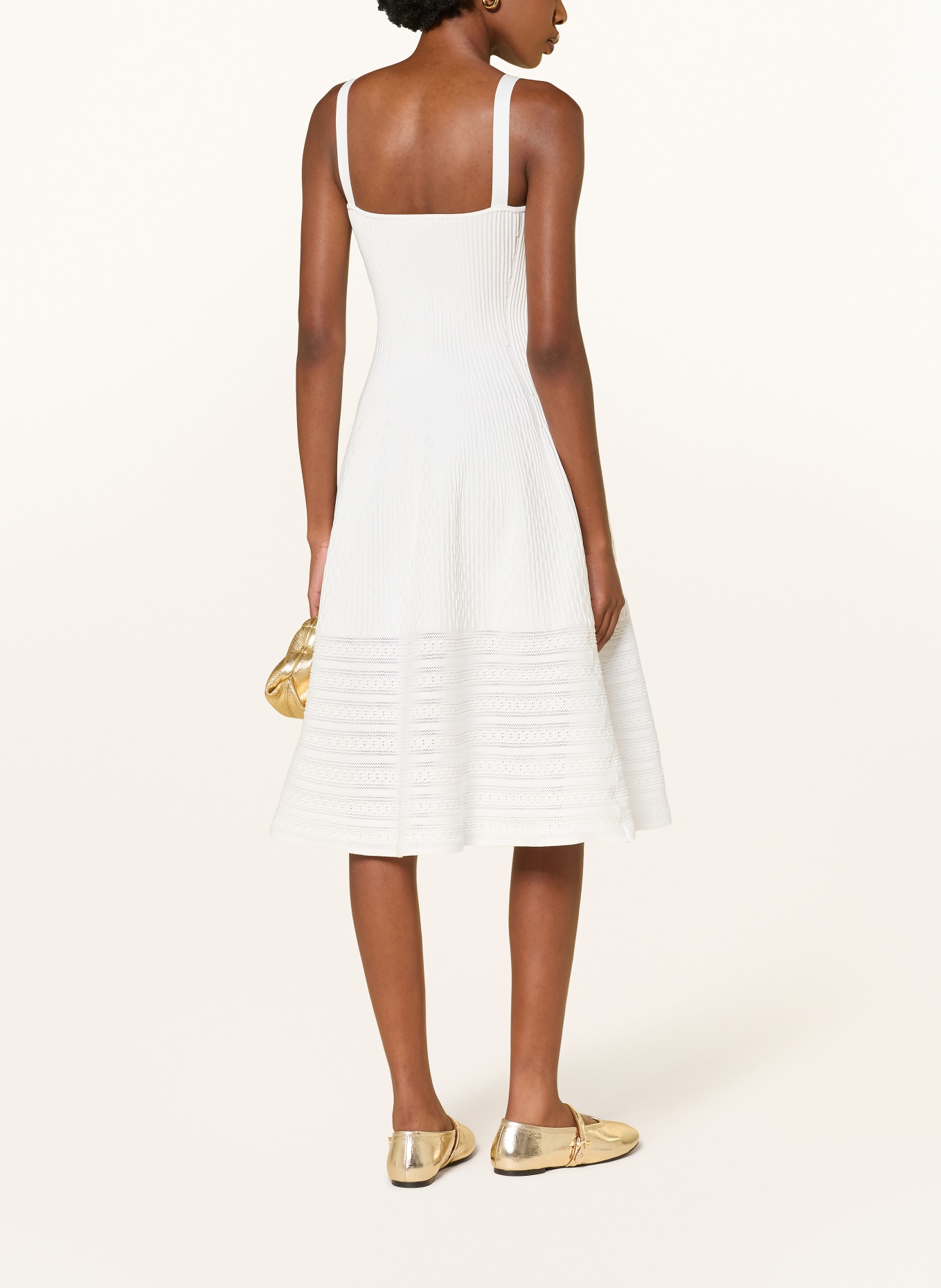 maje Strickkleid: WEISS