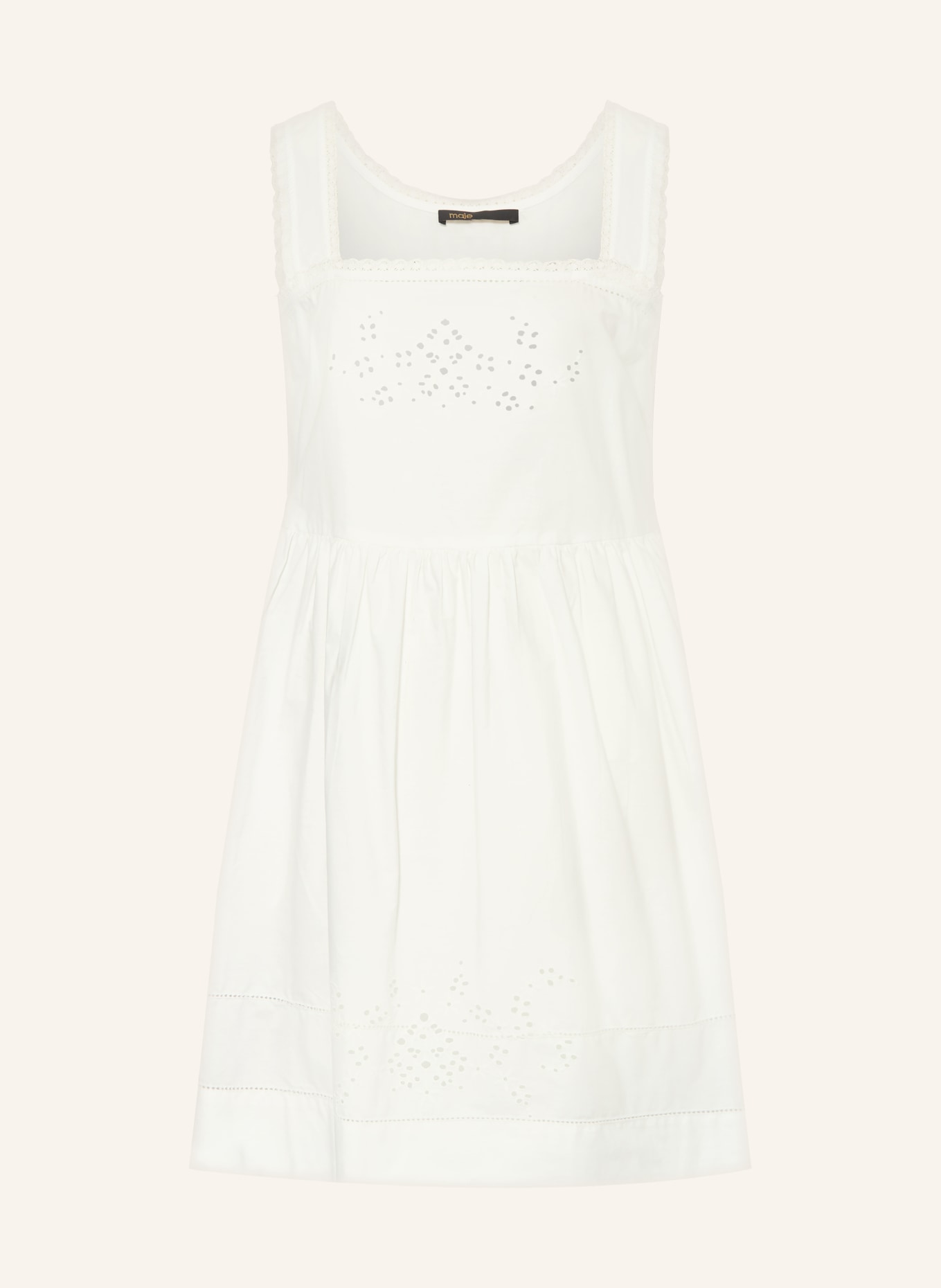 maje Kleid mit Spitze: WEISS