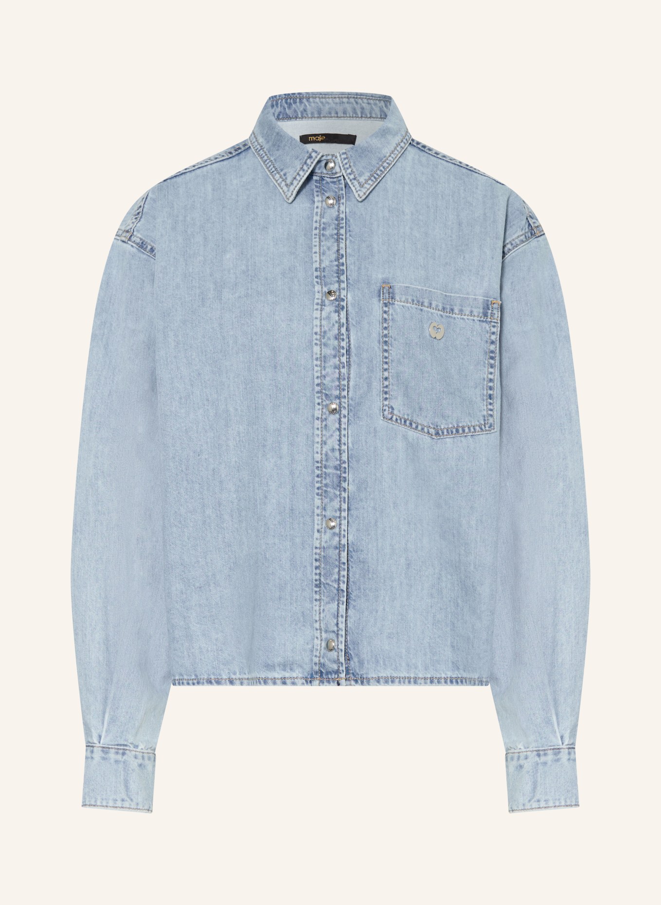 maje Jeansbluse: HELLBLAU