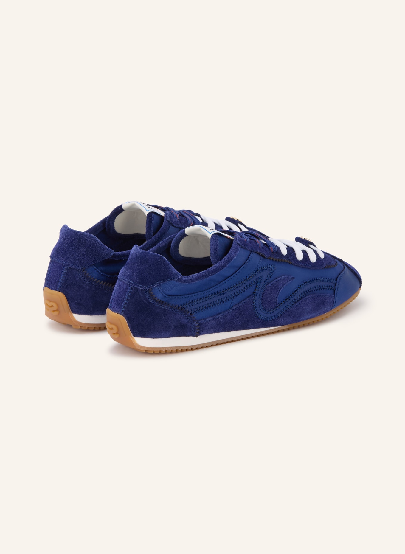 SANDRO Sneakersy: GRANATOWY / ZŁOTY