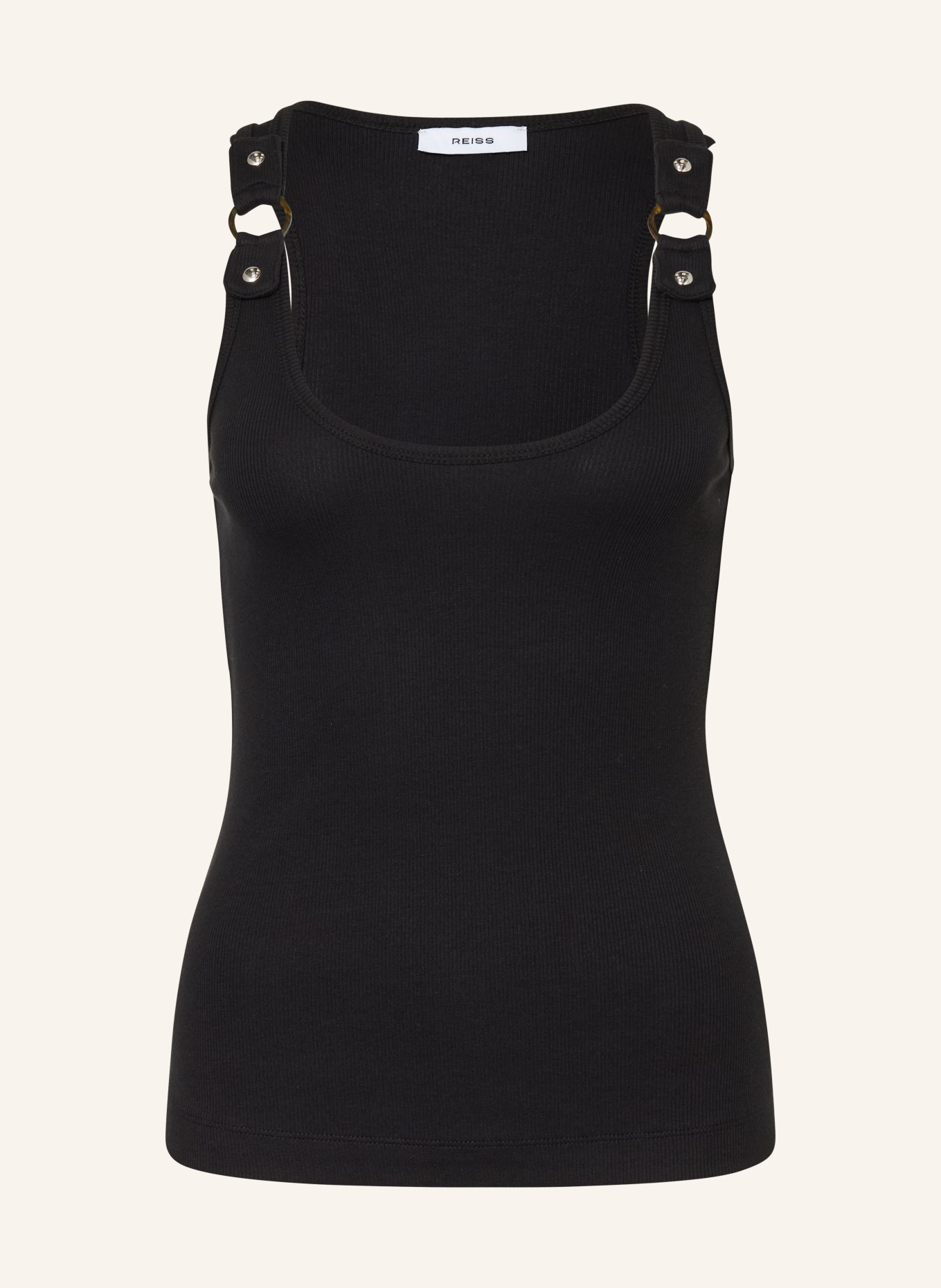 REISS Top BELLA: CZARNY