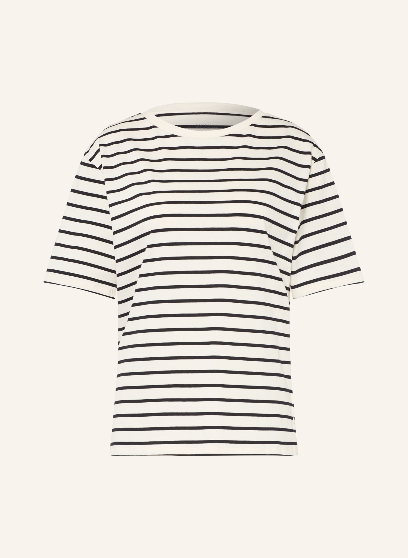 CALIDA Schlafshirt FAVOURITES LAYERING: CREME / SCHWARZ